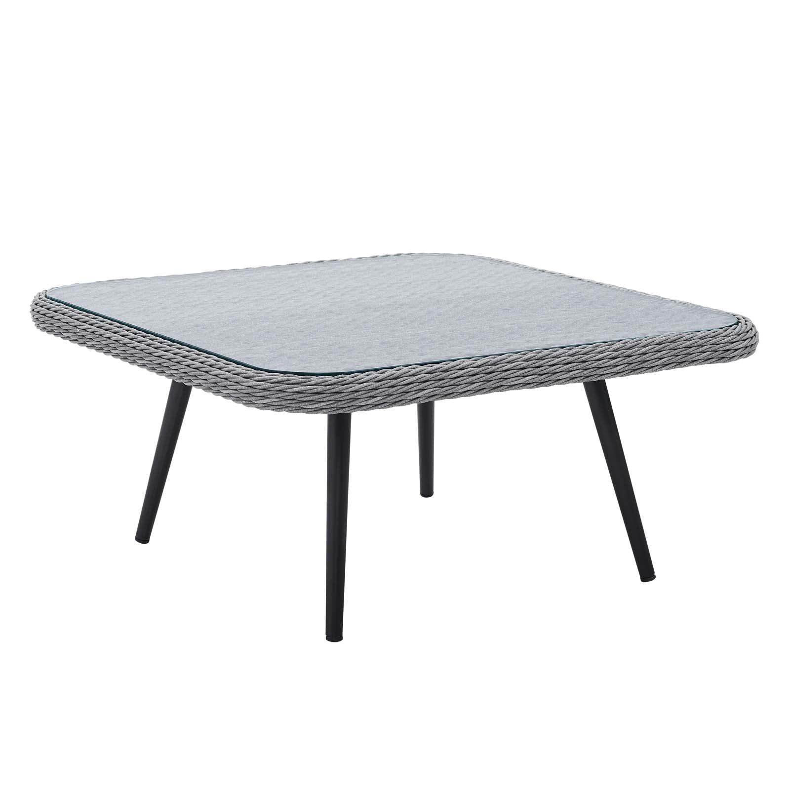 Endeavor Outdoor Patio Wicker Rattan Square Coffee Table - East Shore Modern Home Furnishings