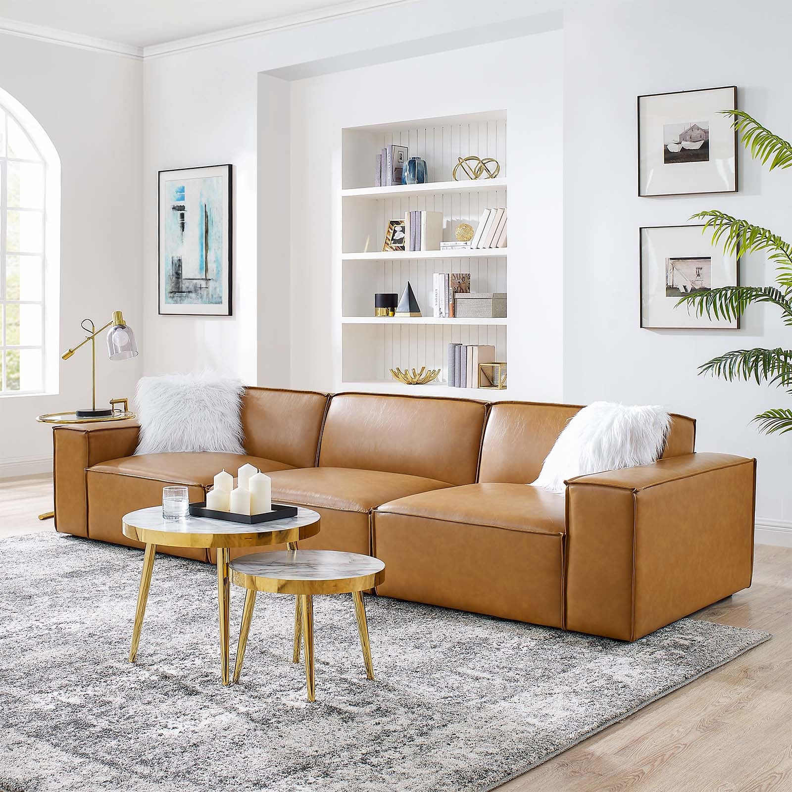 Restore Vegan Leather 3-Piece Sofa - East Shore Modern Home Furnishings