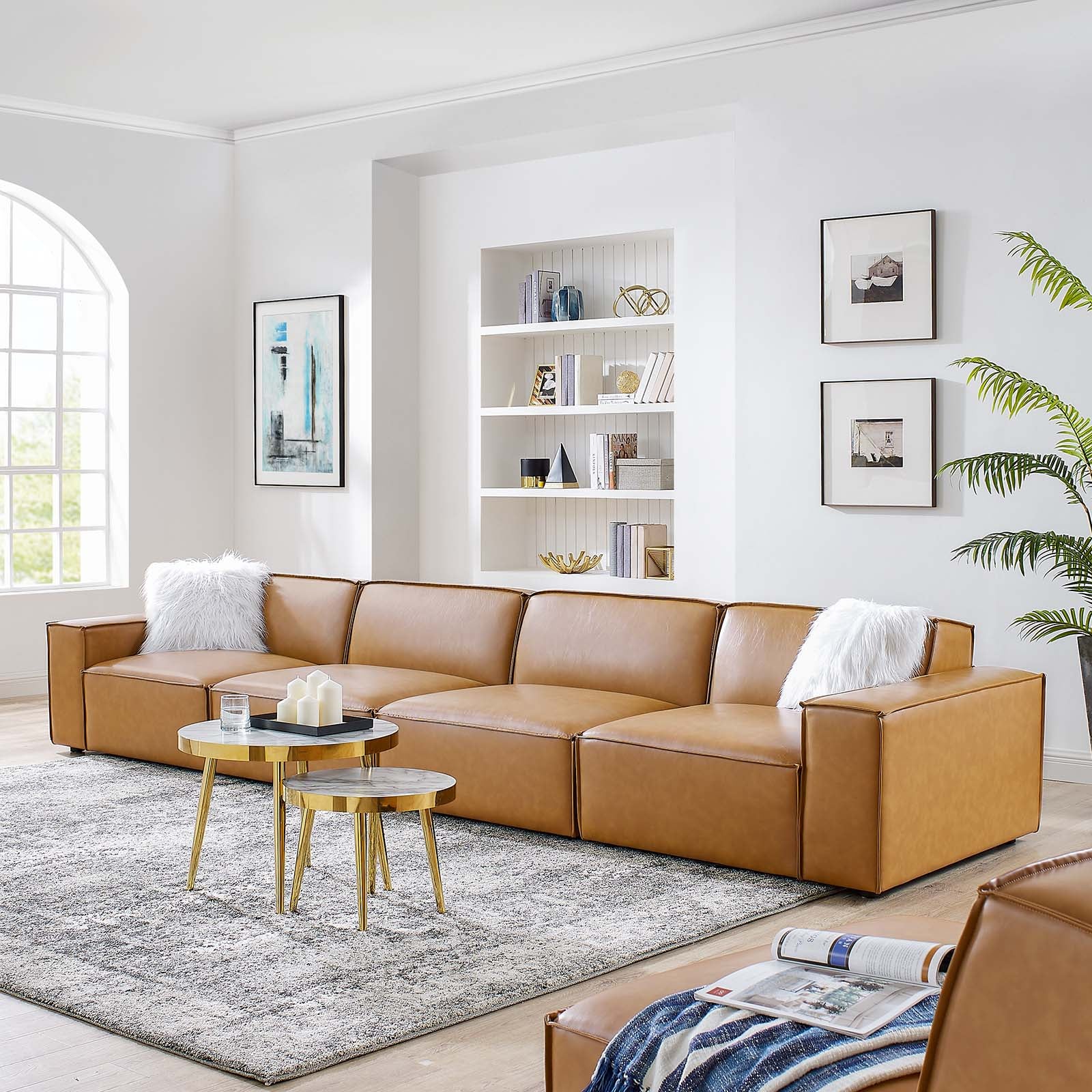 Restore Vegan Leather 4-Piece Sofa - East Shore Modern Home Furnishings