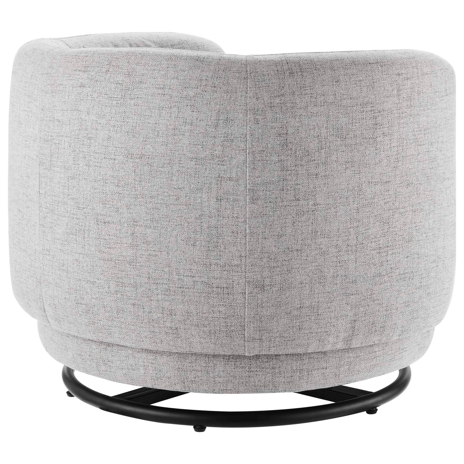 Relish Fabric Upholstered Upholstered Fabric Swivel Chair - East Shore Modern Home Furnishings