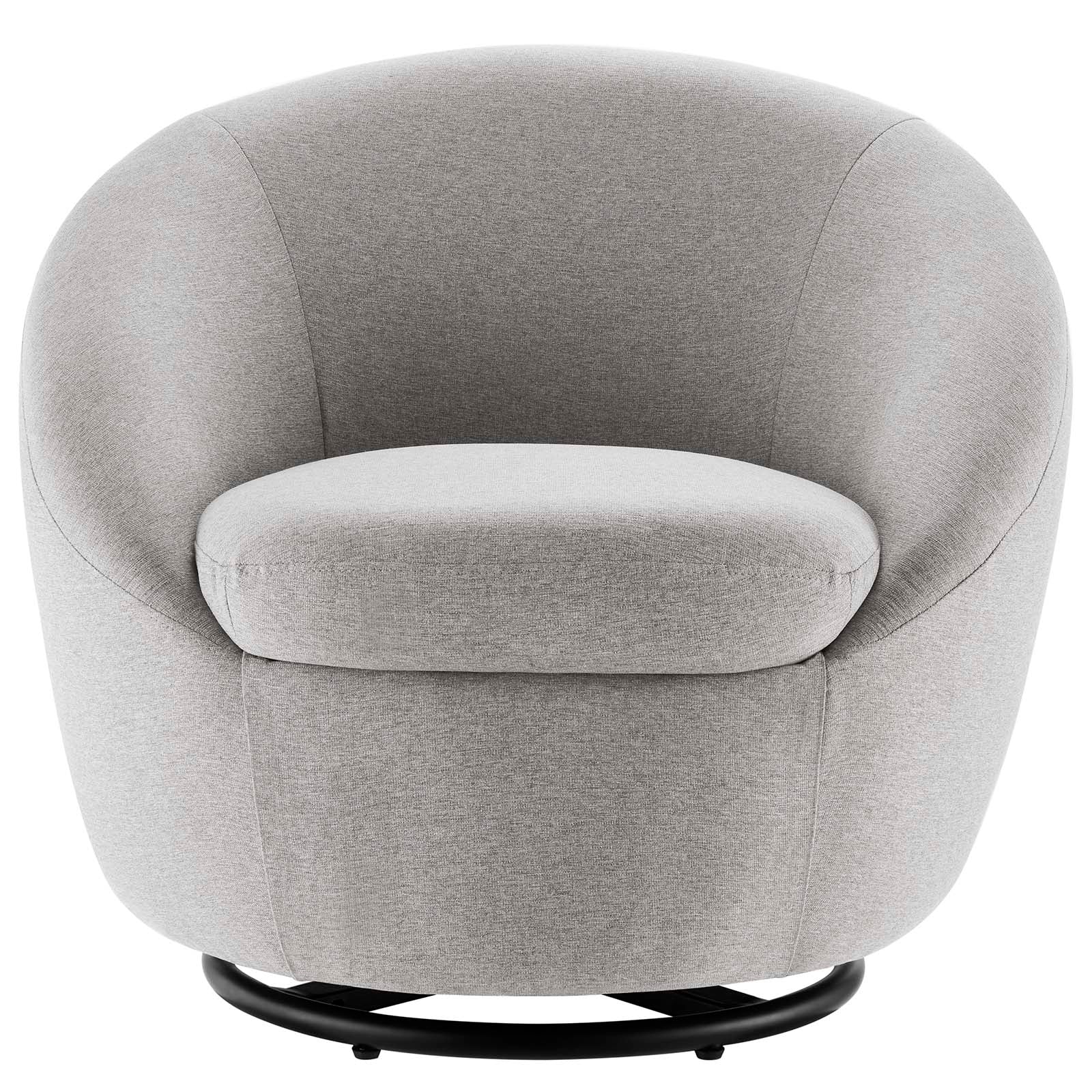 Buttercup Fabric Upholstered Swivel Chair - East Shore Modern Home Furnishings