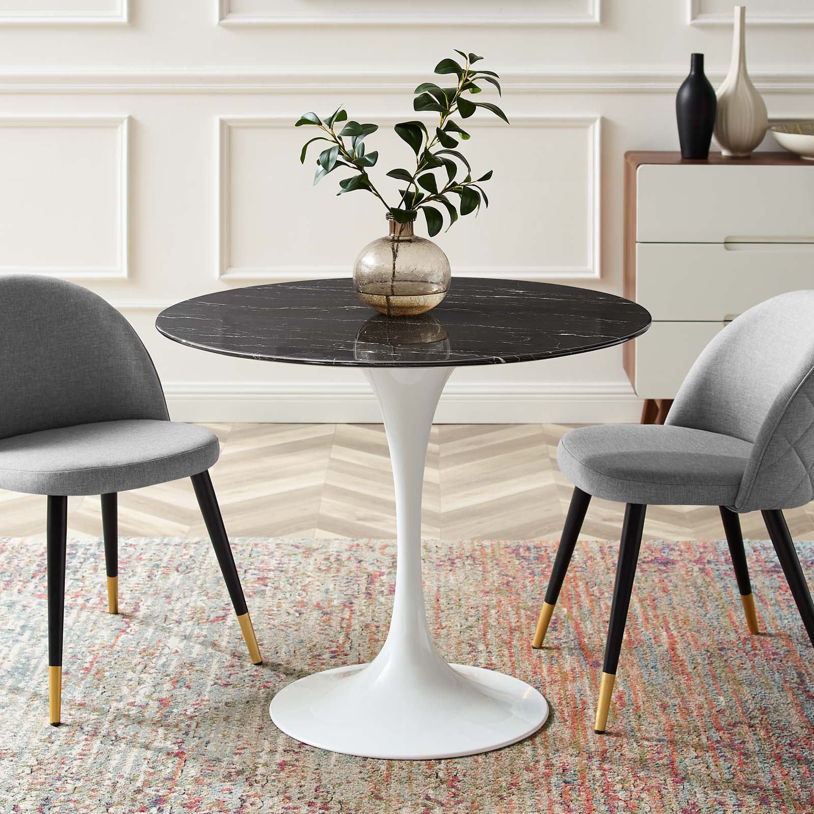 Lippa 36" Artificial Marble Dining Table - East Shore Modern Home Furnishings