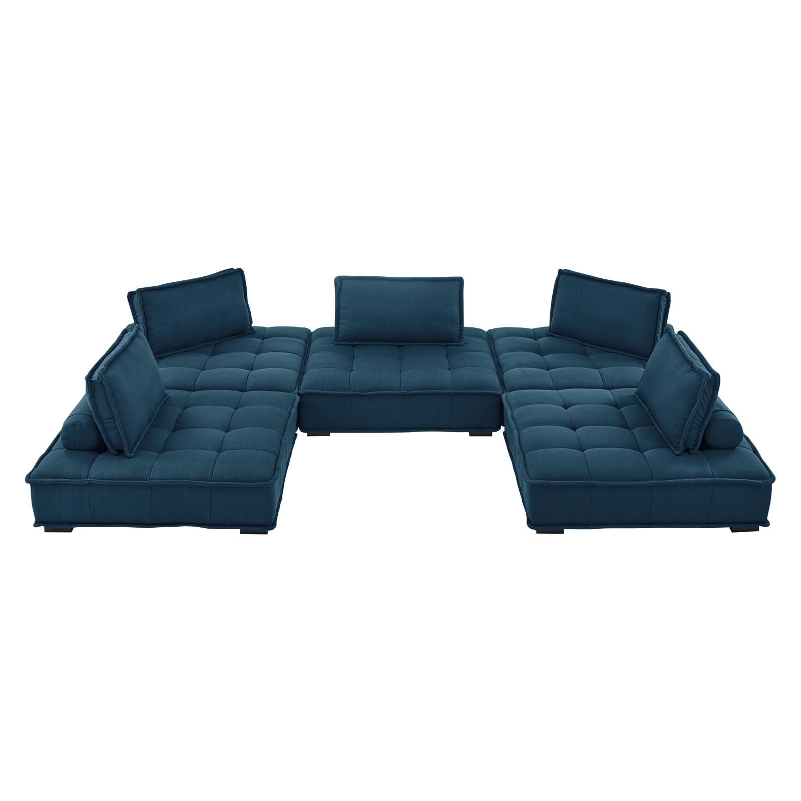 Saunter Tufted Fabric 5-Piece Sectional Sofa - East Shore Modern Home Furnishings