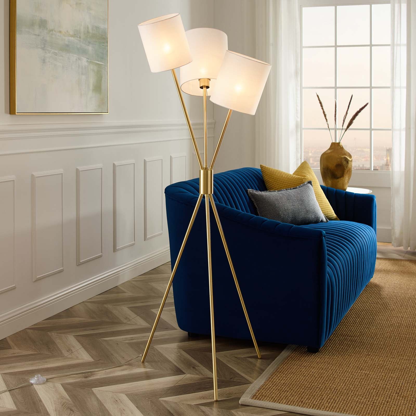 Alexa 3-Light Floor Lamp - East Shore Modern Home Furnishings