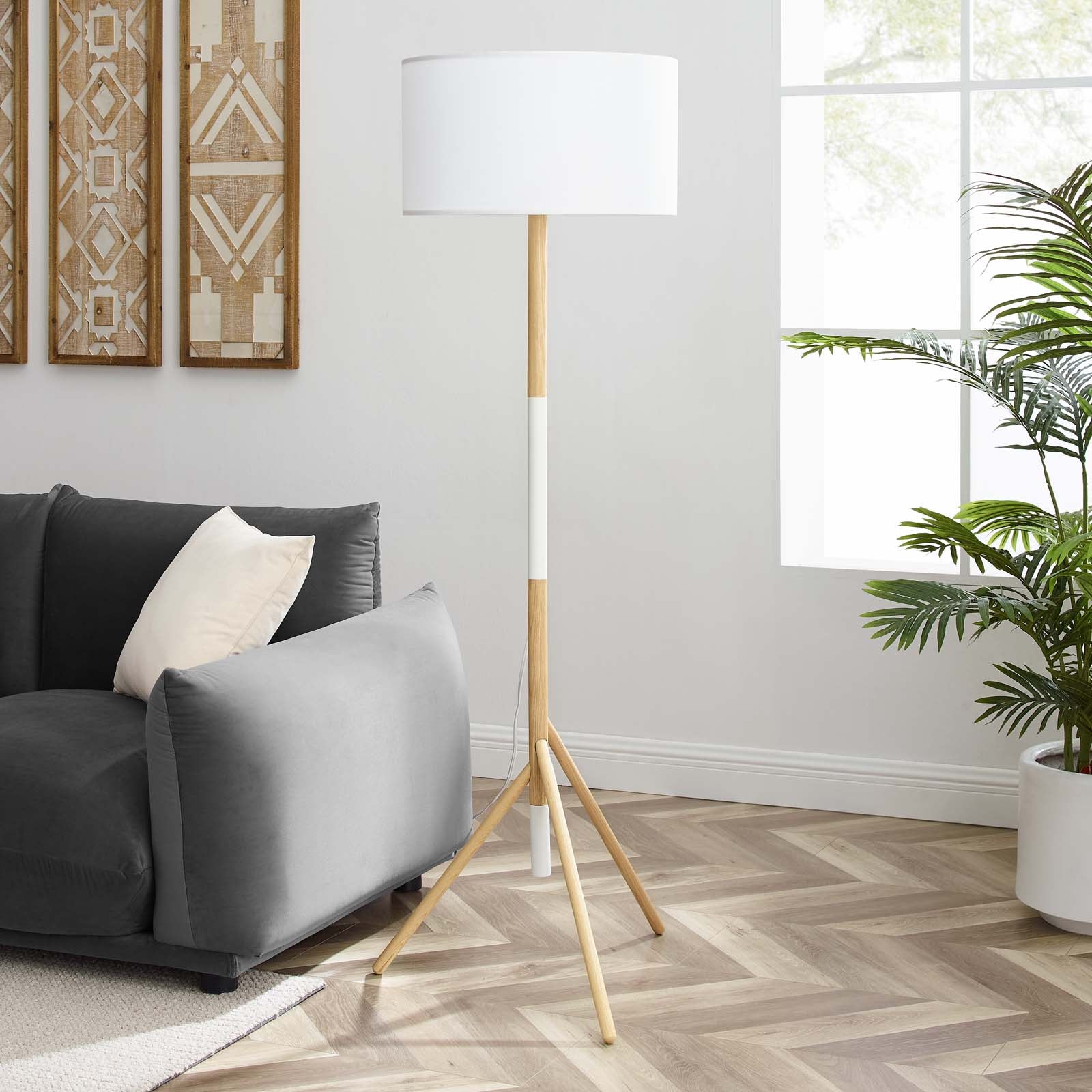 Natalie Tripod Floor Lamp - East Shore Modern Home Furnishings