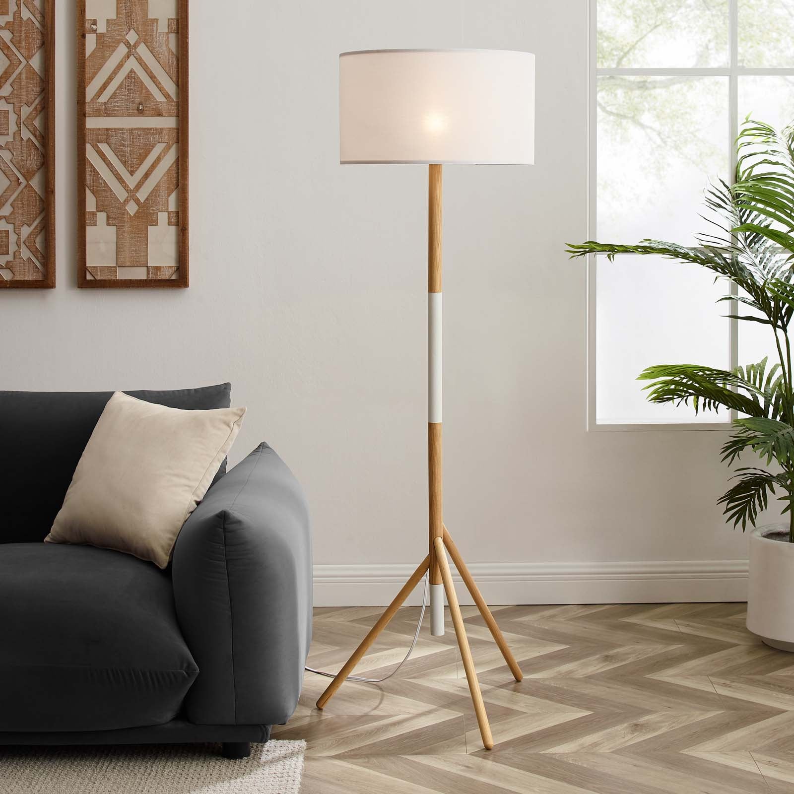 Natalie Tripod Floor Lamp - East Shore Modern Home Furnishings