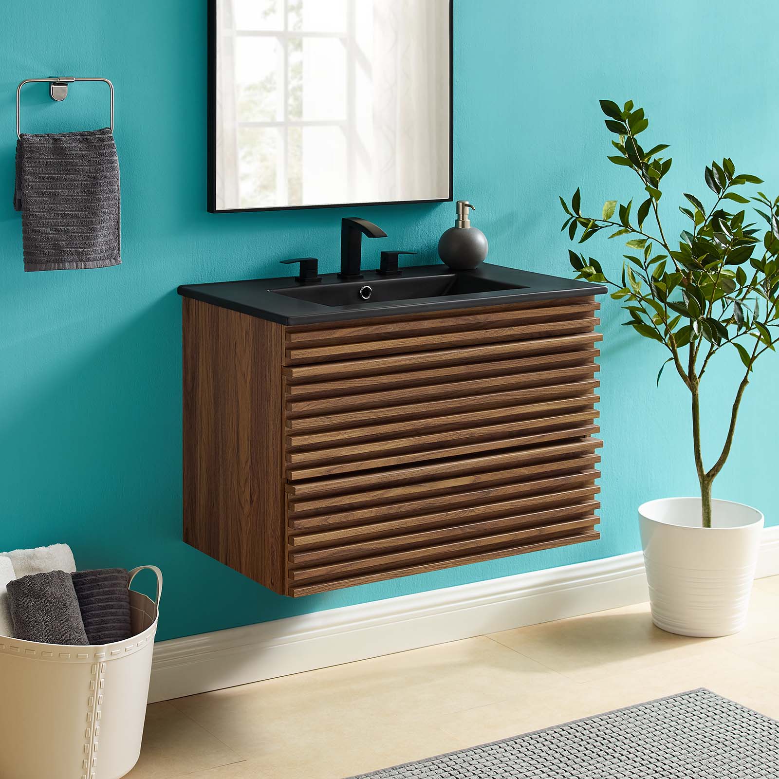 Render 30" Wall-Mount Bathroom Vanity - East Shore Modern Home Furnishings