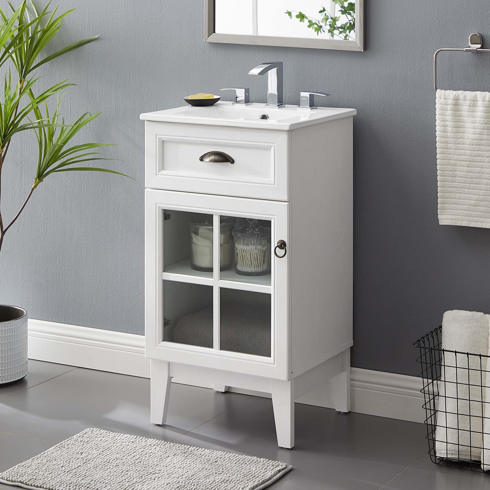 Isle 18" Bathroom Vanity Cabinet - East Shore Modern Home Furnishings