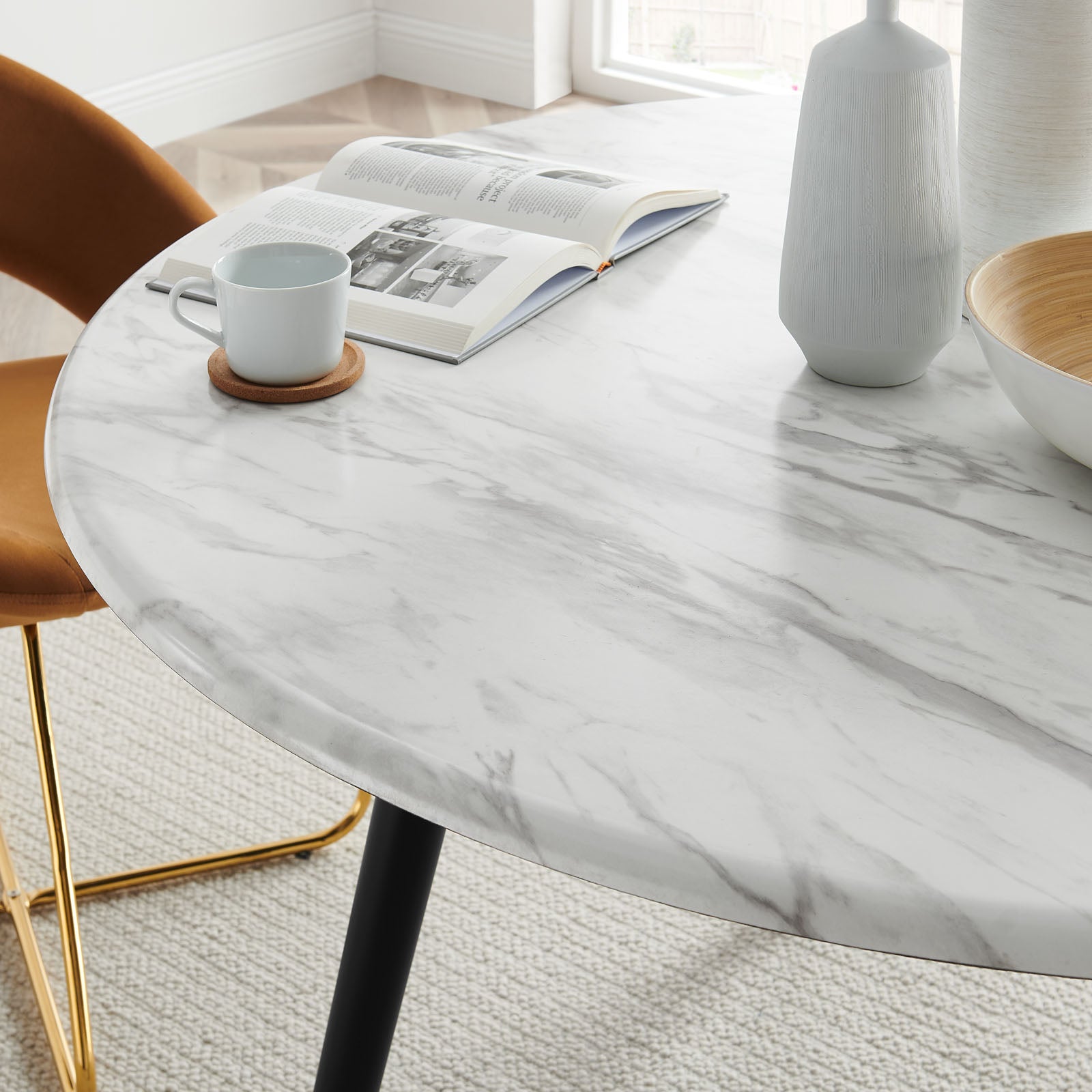 Gallant 50" Round Performance Artificial Marble Dining Table - East Shore Modern Home Furnishings