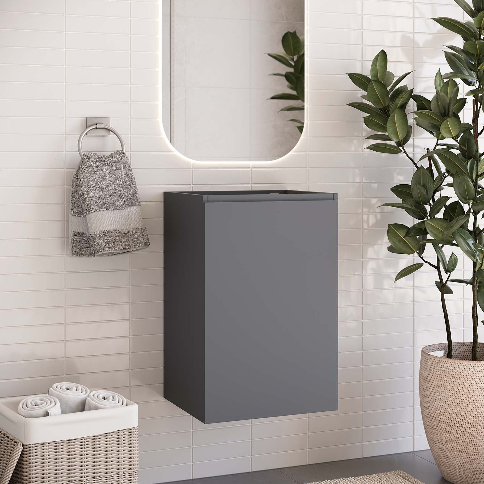 Vitality 18" Wall-Mount Bathroom Vanity (Sink Basin Not Included) - East Shore Modern Home Furnishings