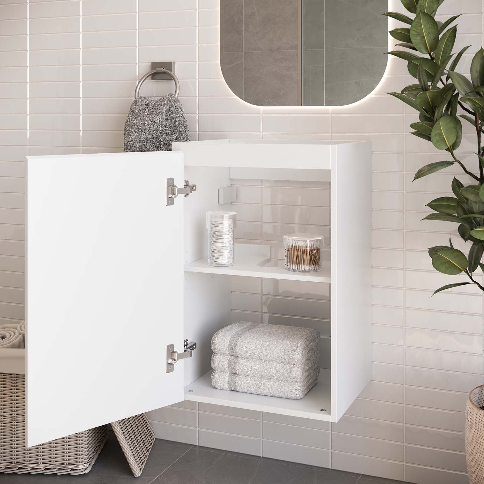 Vitality 18" Wall-Mount Bathroom Vanity (Sink Basin Not Included) - East Shore Modern Home Furnishings