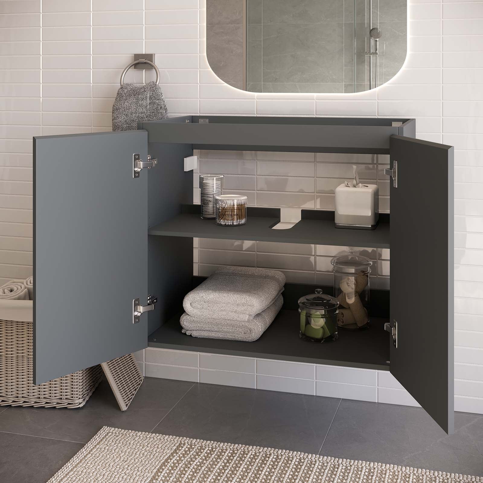 Vitality 30" Wall-Mount Bathroom Vanity (Sink Basin Not Included) - East Shore Modern Home Furnishings