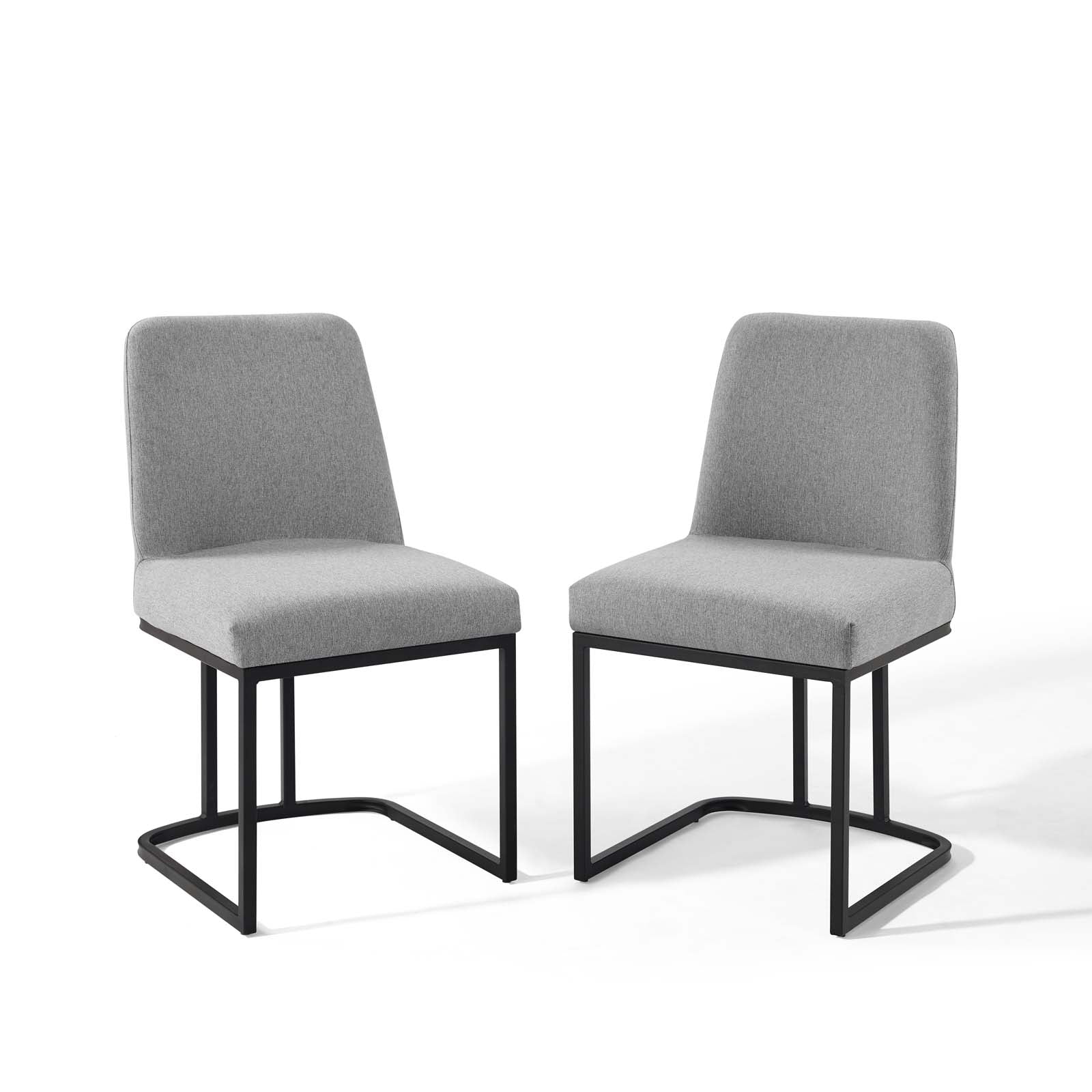 Amplify Sled Base Upholstered Fabric Dining Chairs - Set of 2 - East Shore Modern Home Furnishings