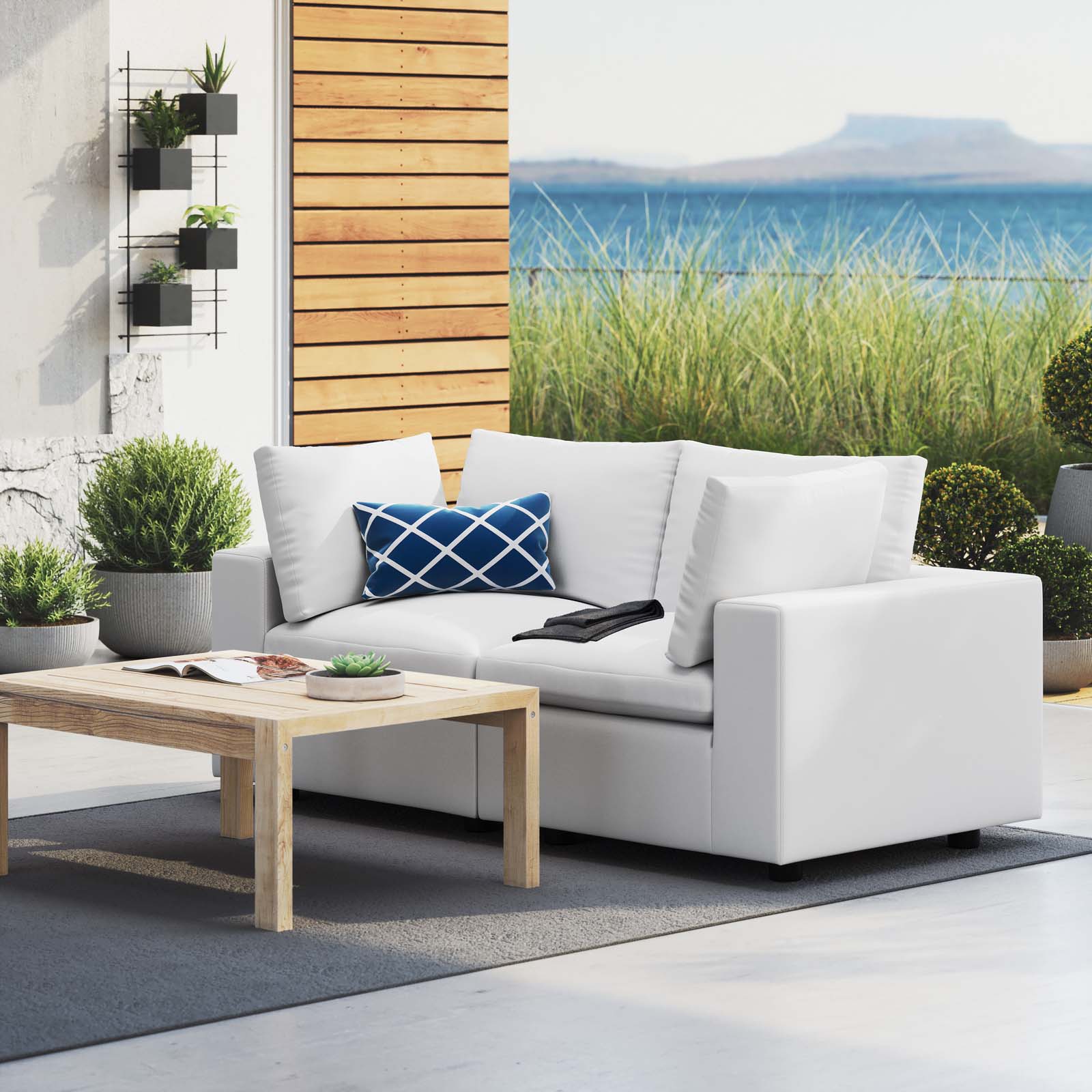 Commix Outdoor Patio Sunbrella® Outdoor Patio Loveseat - East Shore Modern Home Furnishings