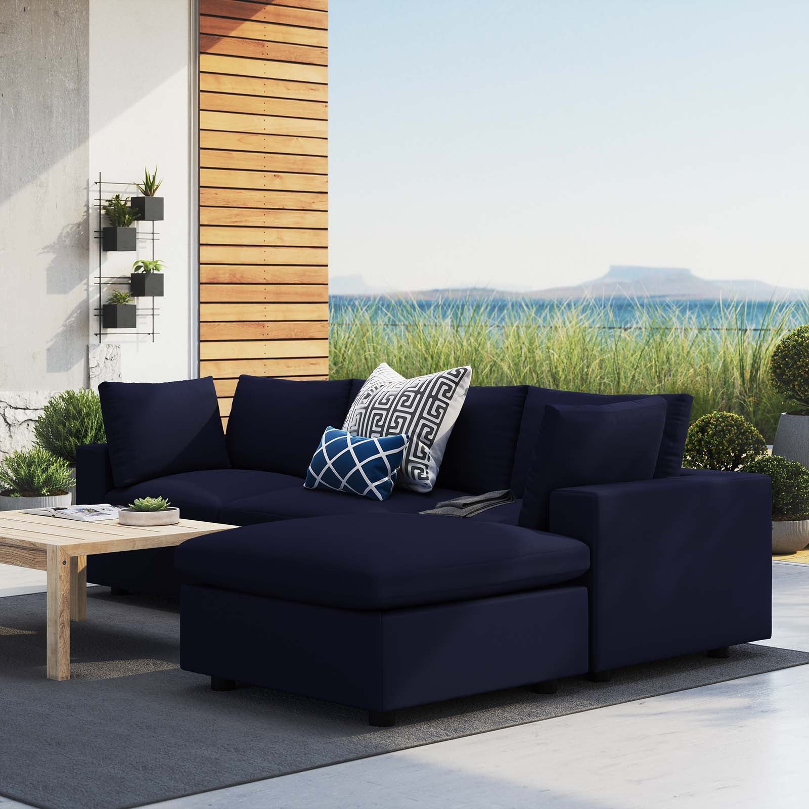 Commix 4-Piece Sunbrella® Outdoor Patio Sectional Sofa - East Shore Modern Home Furnishings