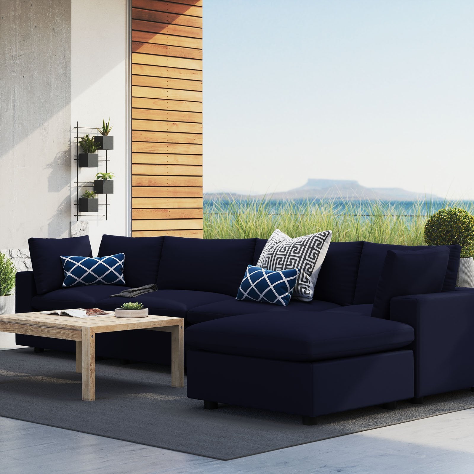 Commix 5-Piece Sunbrella® Outdoor Patio Sectional Sofa - East Shore Modern Home Furnishings