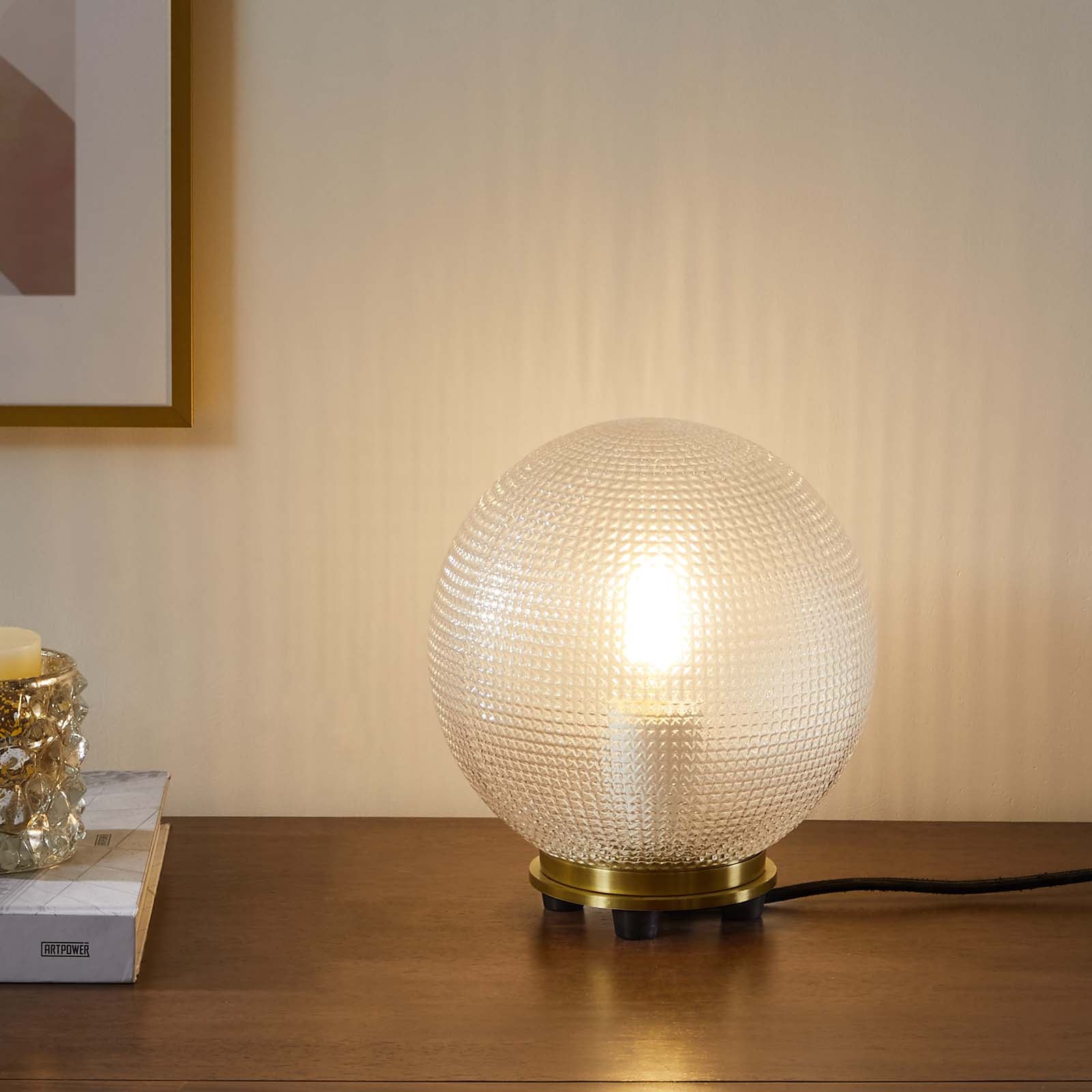 Destiny Glass and Metal Table Lamp - East Shore Modern Home Furnishings