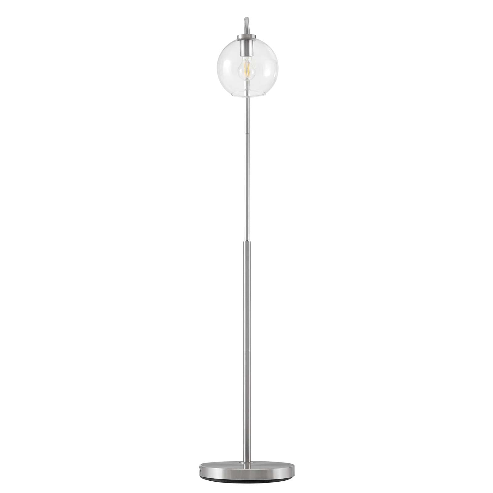 Silo Glass Globe Glass and Metal Floor Lamp - East Shore Modern Home Furnishings