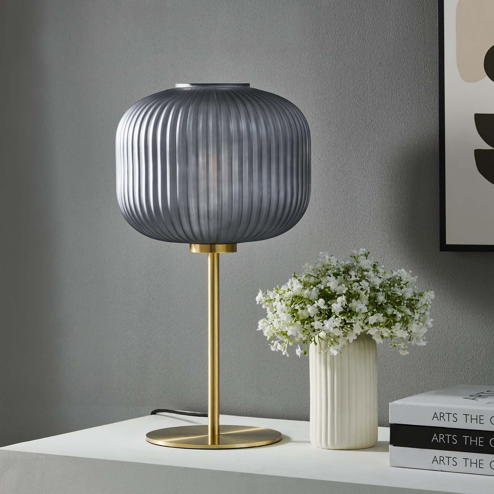 Reprise Glass Sphere Glass and Metal Table Lamp - East Shore Modern Home Furnishings