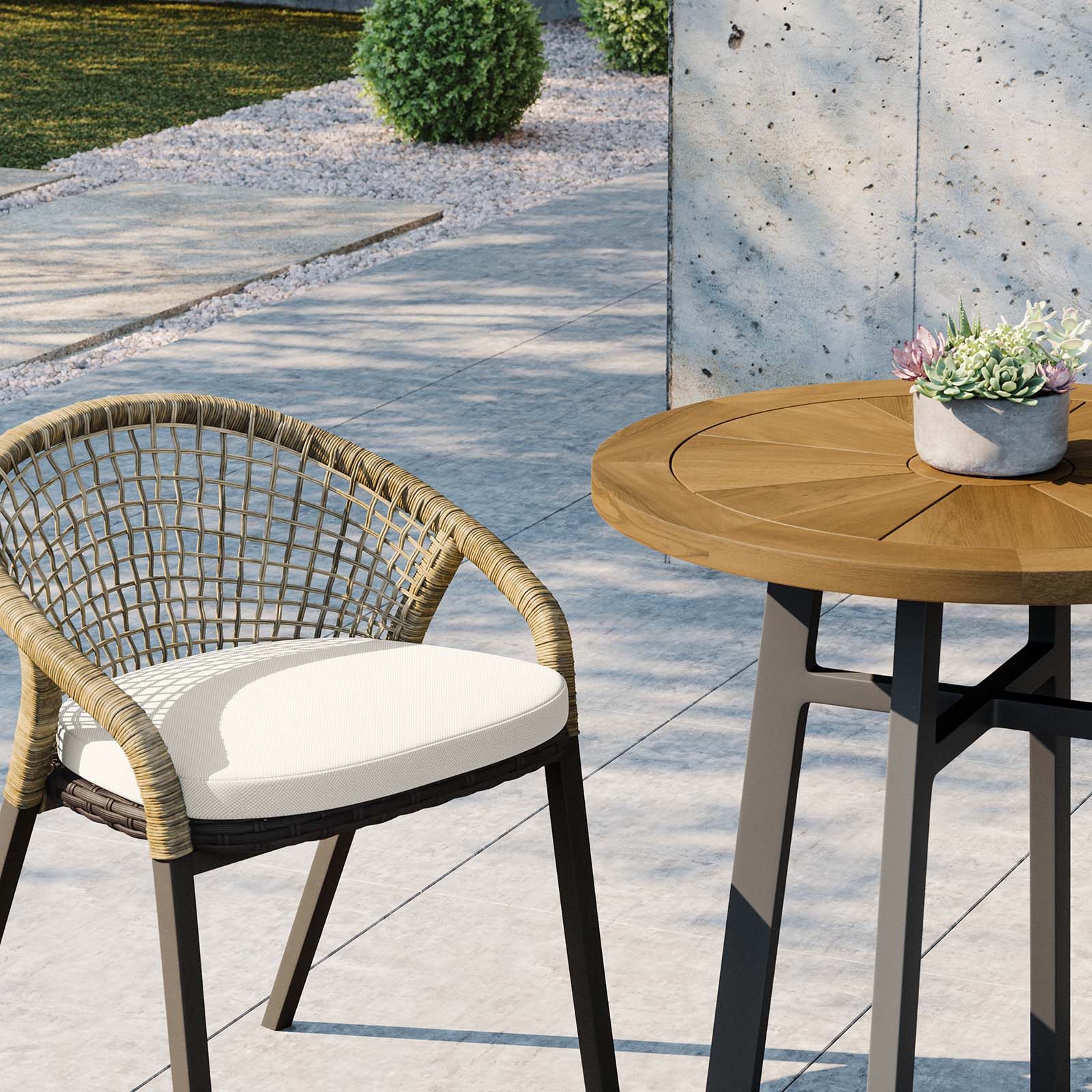 Meadow 3-Piece Outdoor Patio Dining Set - East Shore Modern Home Furnishings