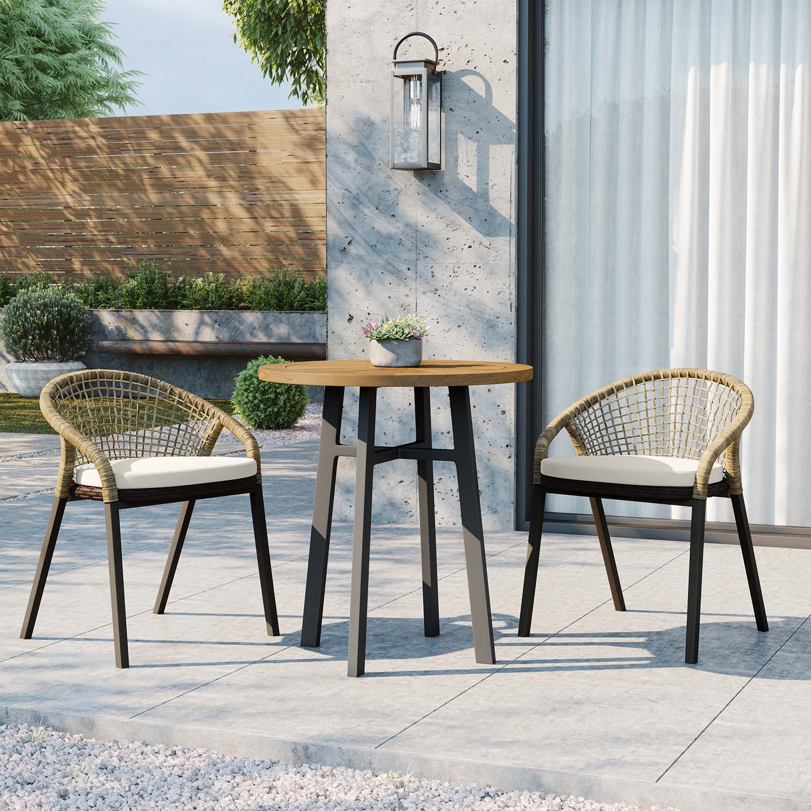 Meadow 3-Piece Outdoor Patio Dining Set - East Shore Modern Home Furnishings
