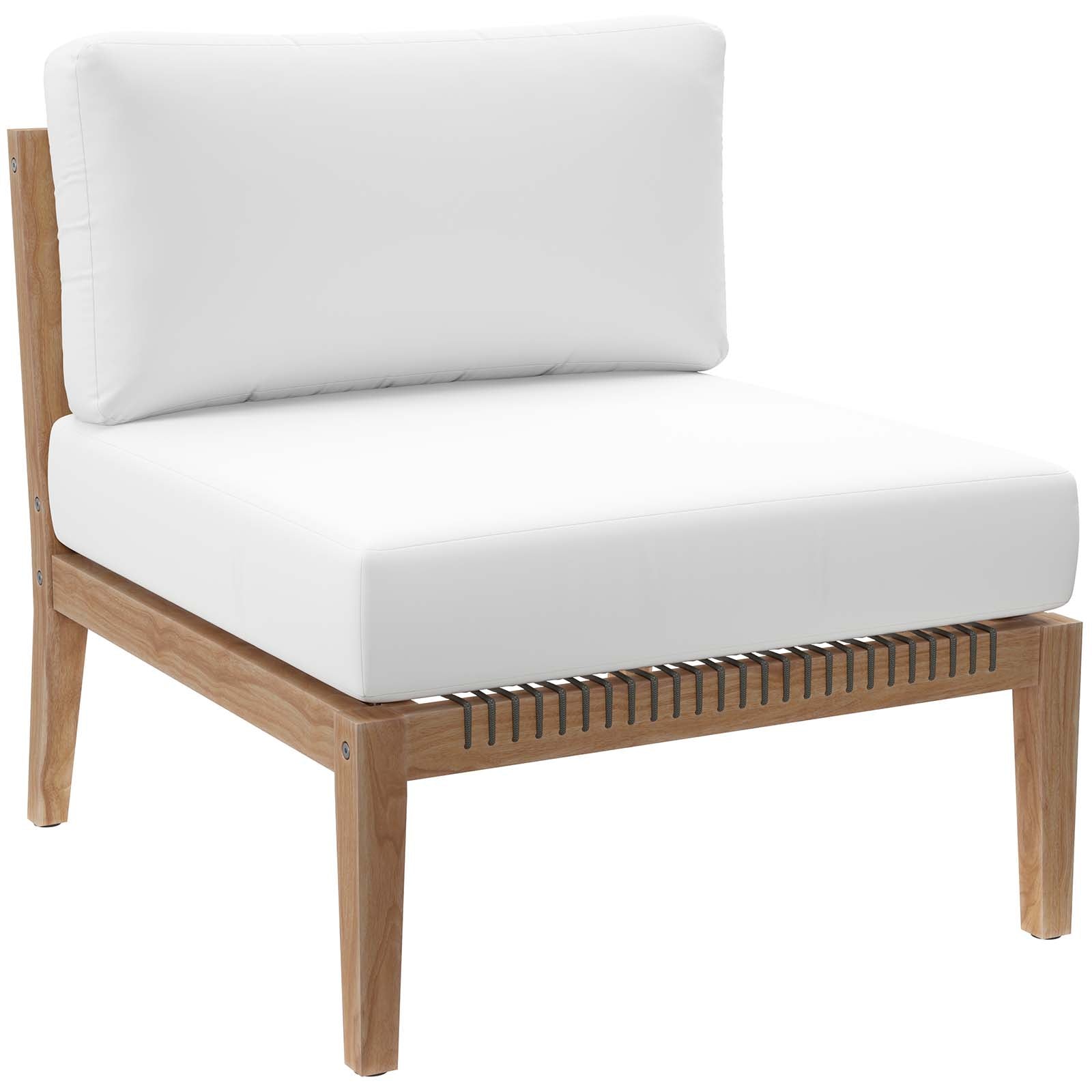 Clearwater Outdoor Patio Teak Wood Armless Chair - East Shore Modern Home Furnishings