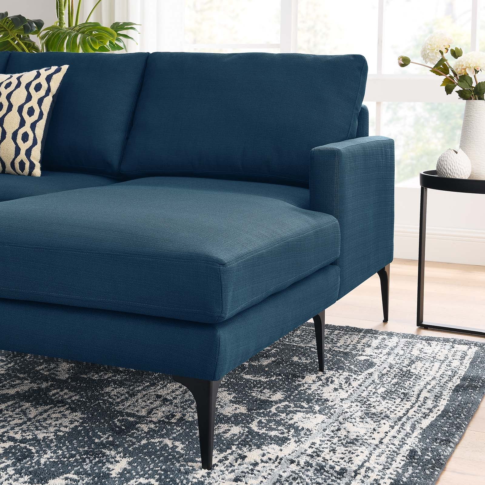 Evermore Right-Facing Upholstered Fabric Sectional Sofa - East Shore Modern Home Furnishings