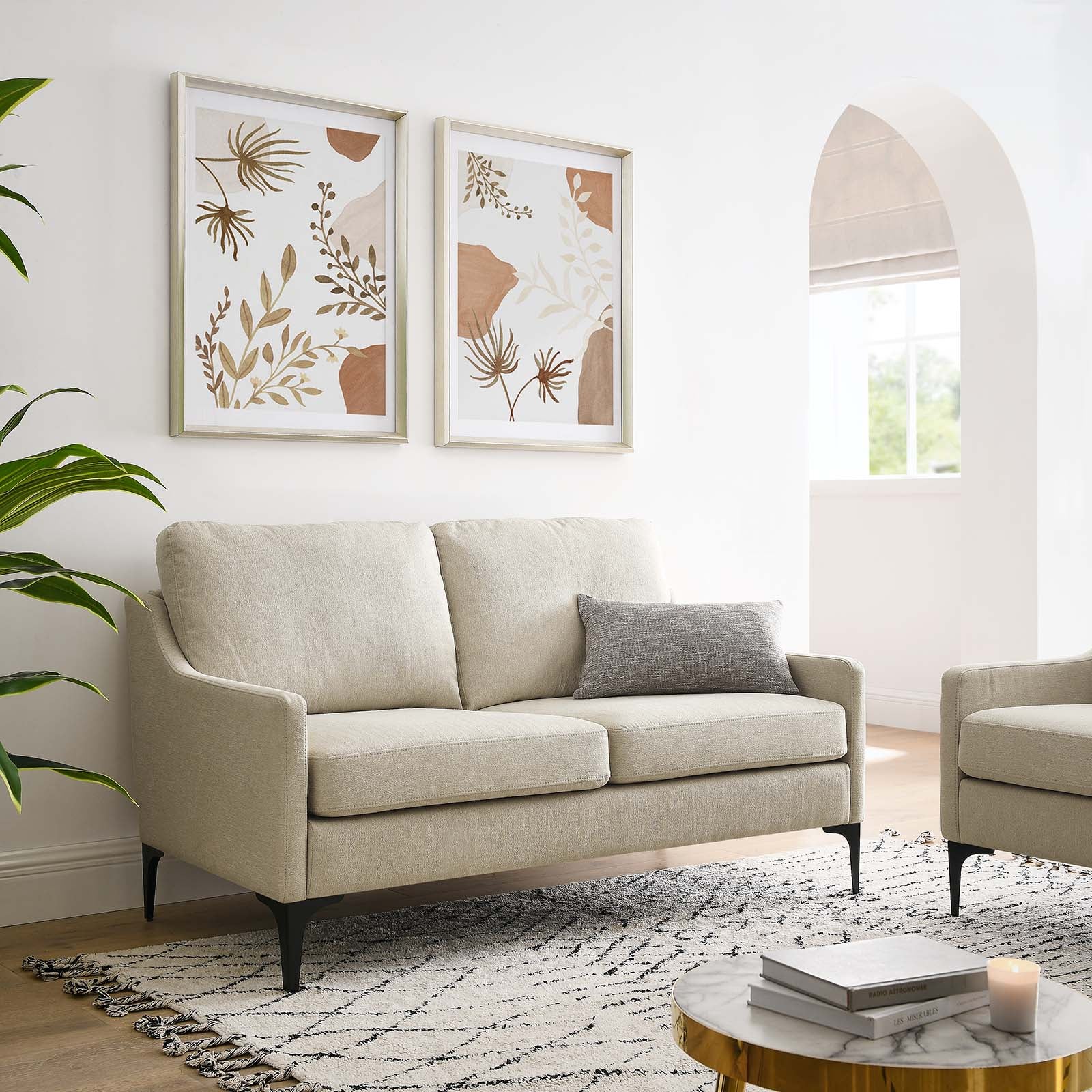 Corland Upholstered Fabric Loveseat - East Shore Modern Home Furnishings