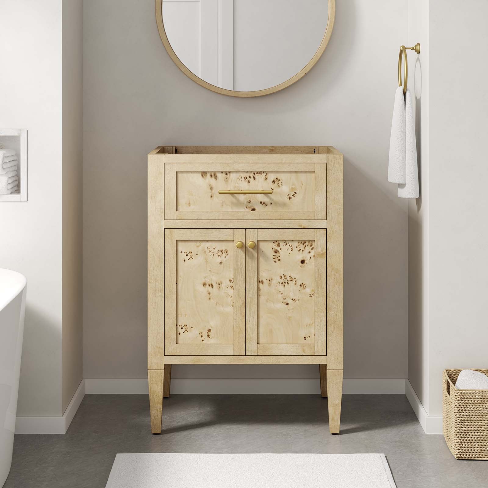 Elysian 24" Wood Bathroom Vanity Cabinet (Sink Basin Not Included) - East Shore Modern Home Furnishings