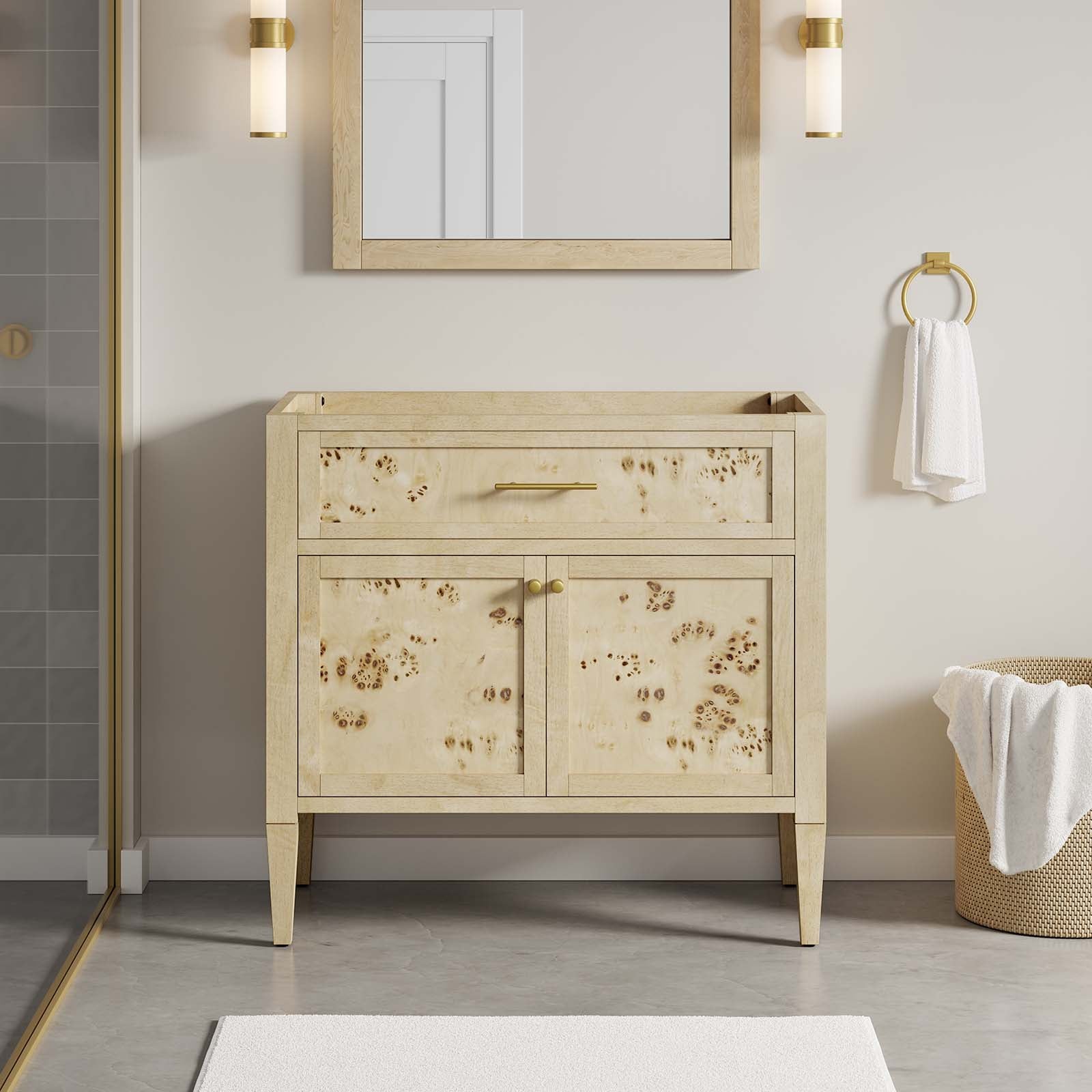 Elysian 36" Wood Bathroom Vanity Cabinet (Sink Basin Not Included) - East Shore Modern Home Furnishings