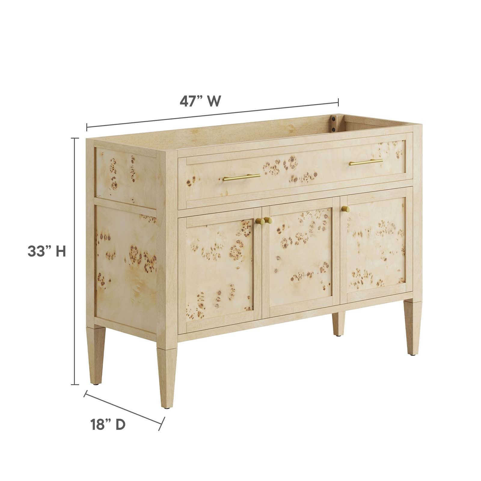 Elysian 48" Wood Bathroom Vanity Cabinet (Sink Basin Not Included) - East Shore Modern Home Furnishings