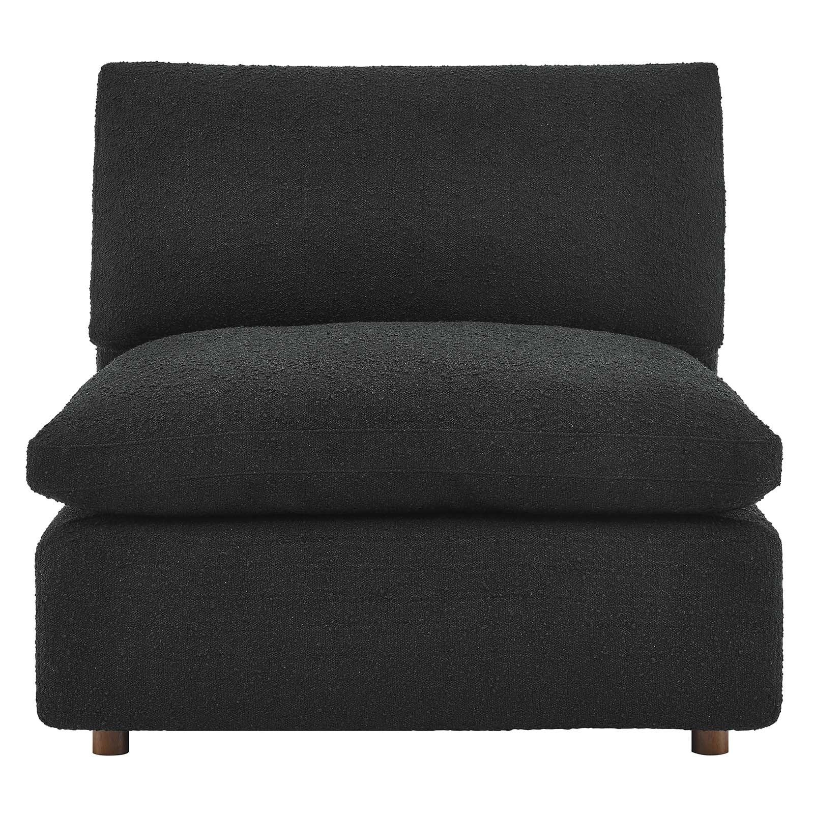 Commix Down Filled Overstuffed Boucle Fabric Armless Chair - East Shore Modern Home Furnishings