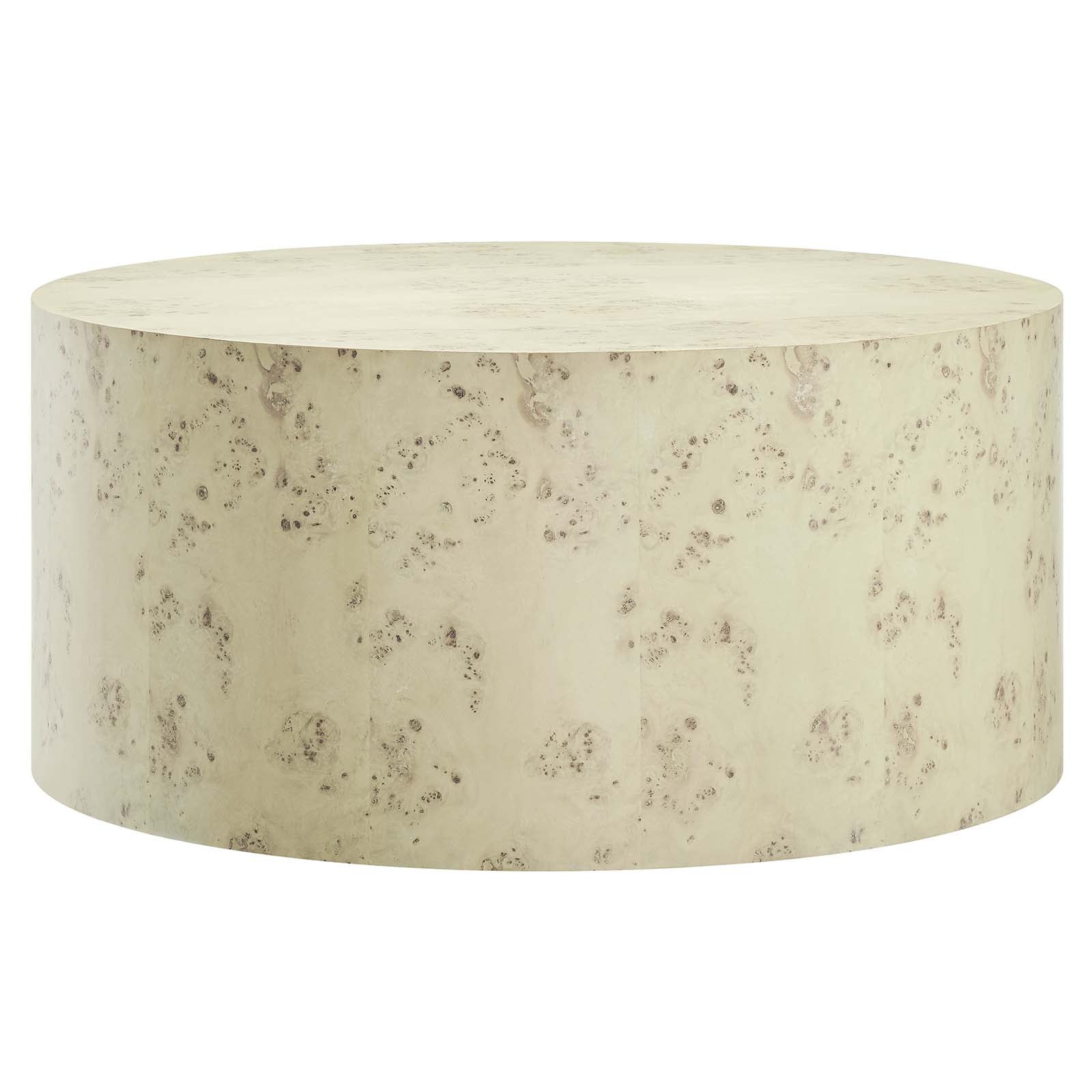 Cosmos 35" Round Burl Wood Coffee Table - East Shore Modern Home Furnishings
