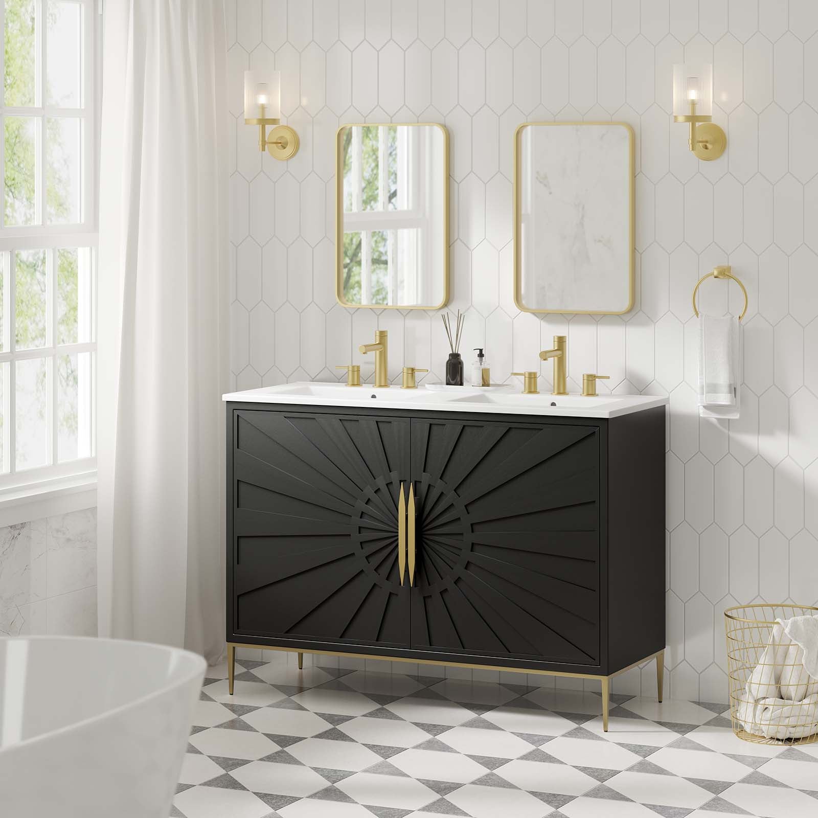 Awaken 48" Double Sink Bathroom Vanity - East Shore Modern Home Furnishings