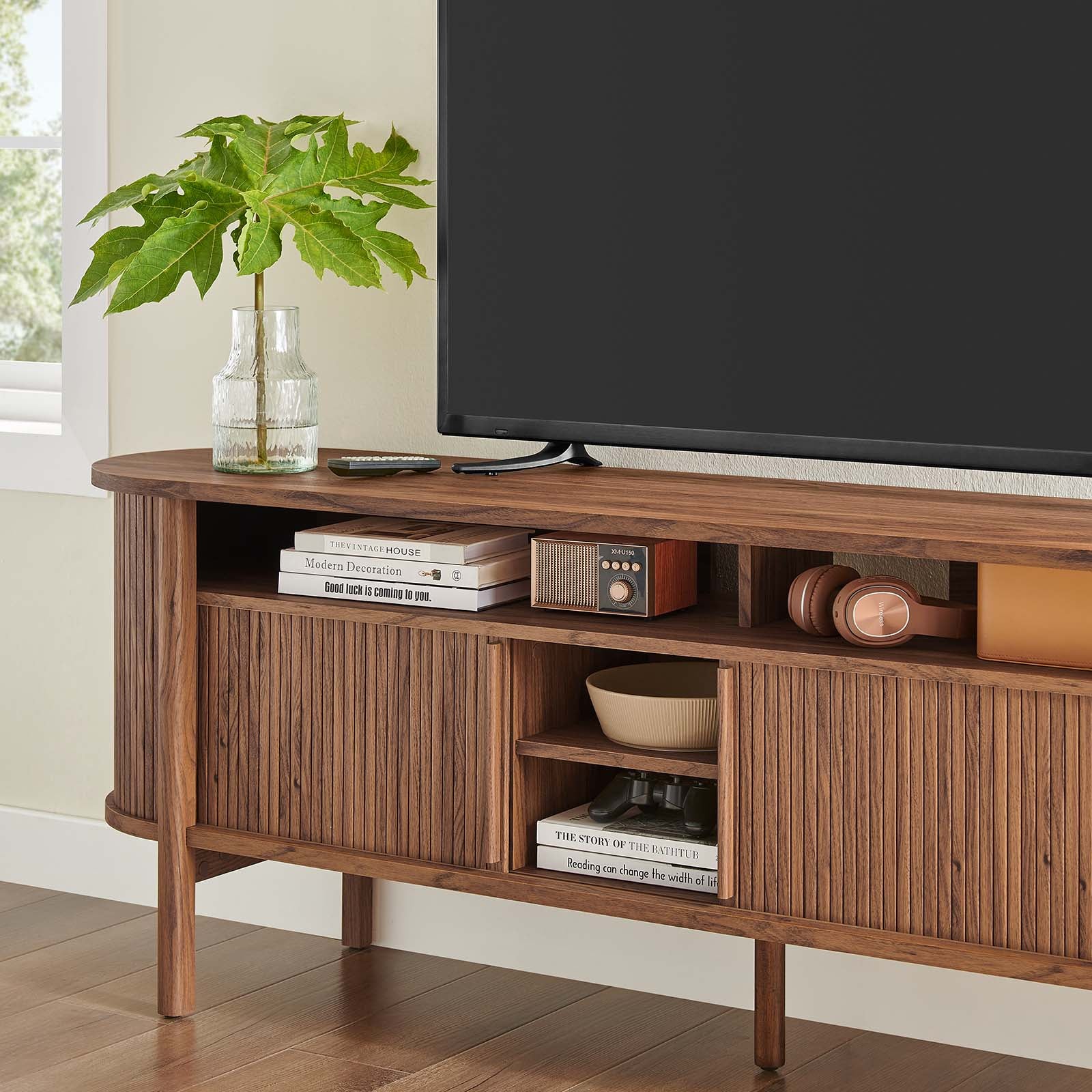 Cadence Curved 71" TV Stand - East Shore Modern Home Furnishings