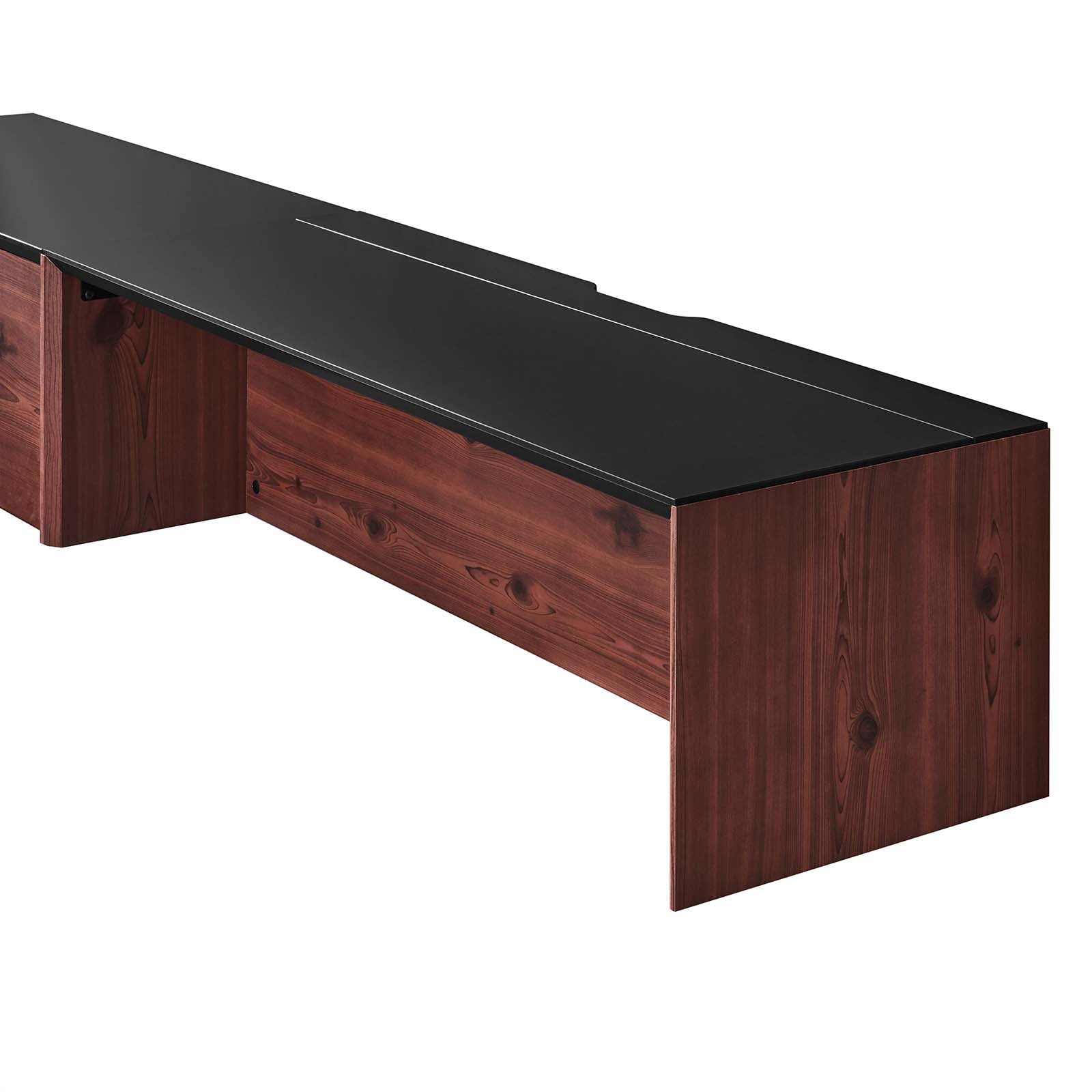 Kinetic 49" Wall-Mount Office Desk With Cabinet and Shelf - East Shore Modern Home Furnishings
