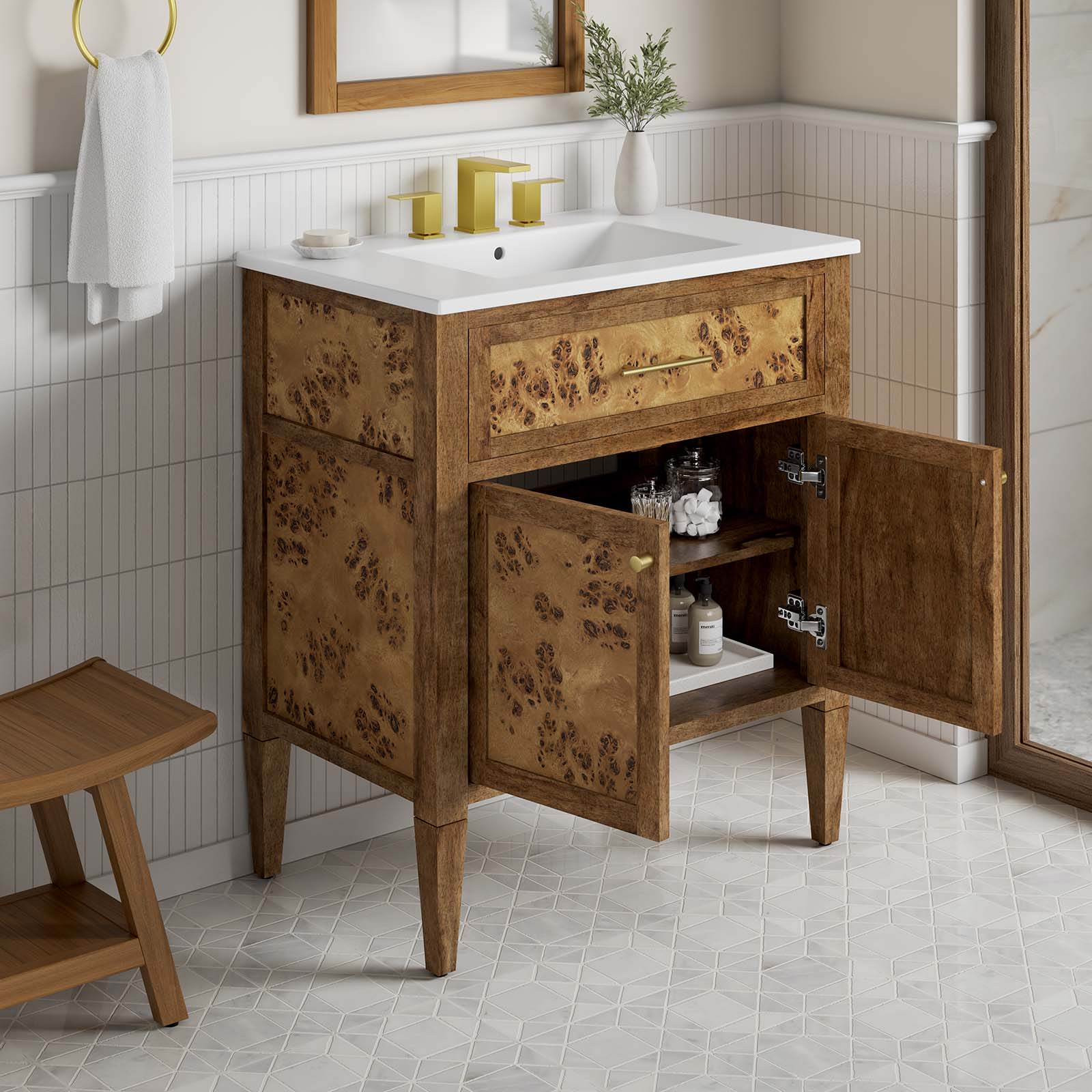 One - Elysian 30" Wood Bathroom Vanity