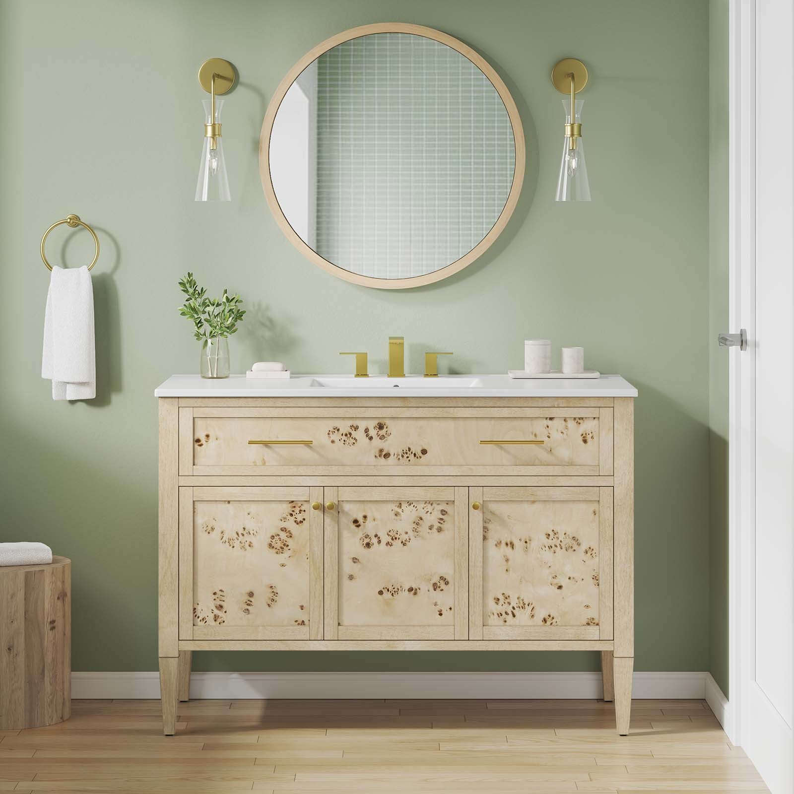 One - Elysian 48" Wood Single Sink Bathroom Vanity