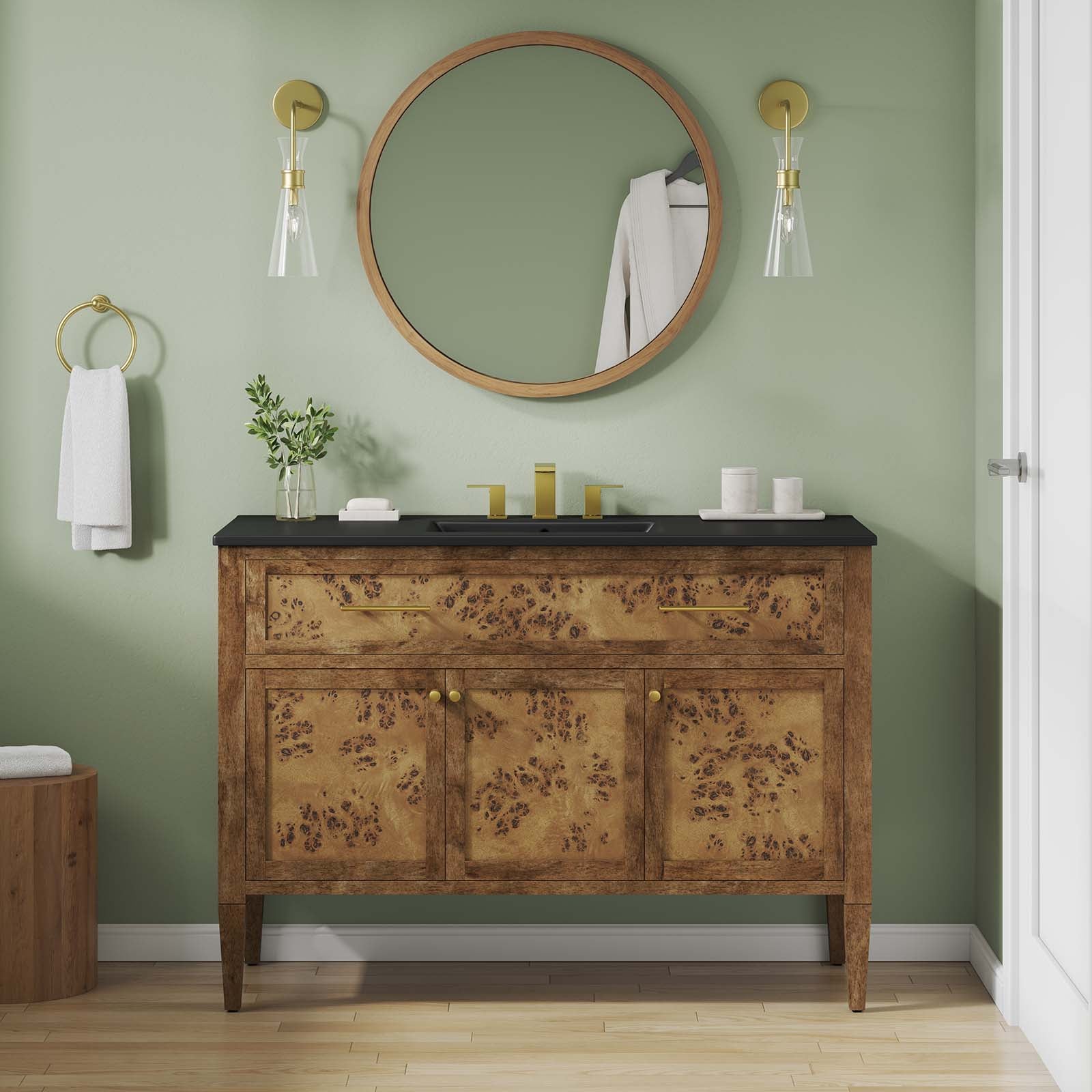 One - Elysian 48" Wood Single Sink Bathroom Vanity