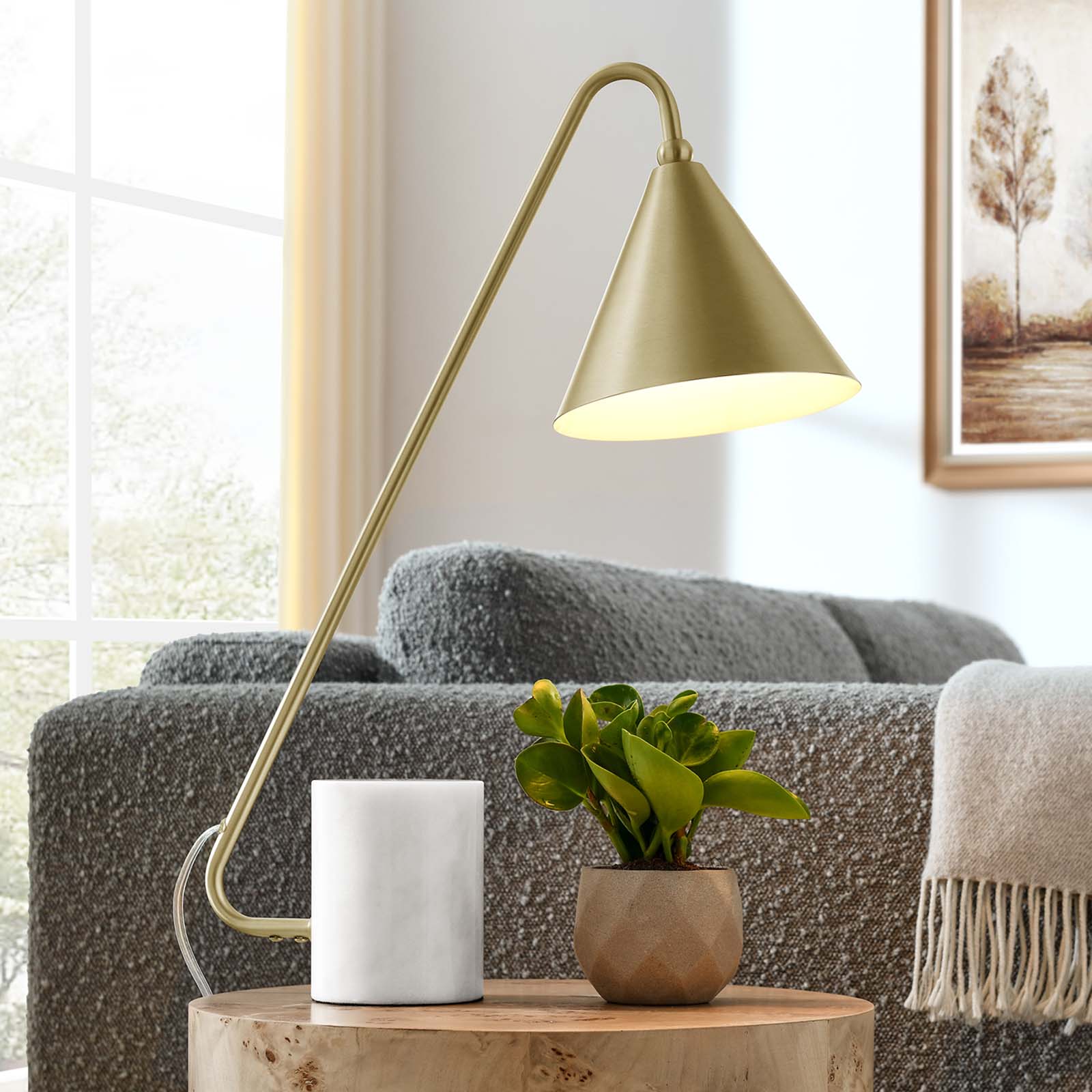 Ayla Marble Base Table Lamp - East Shore Modern Home Furnishings