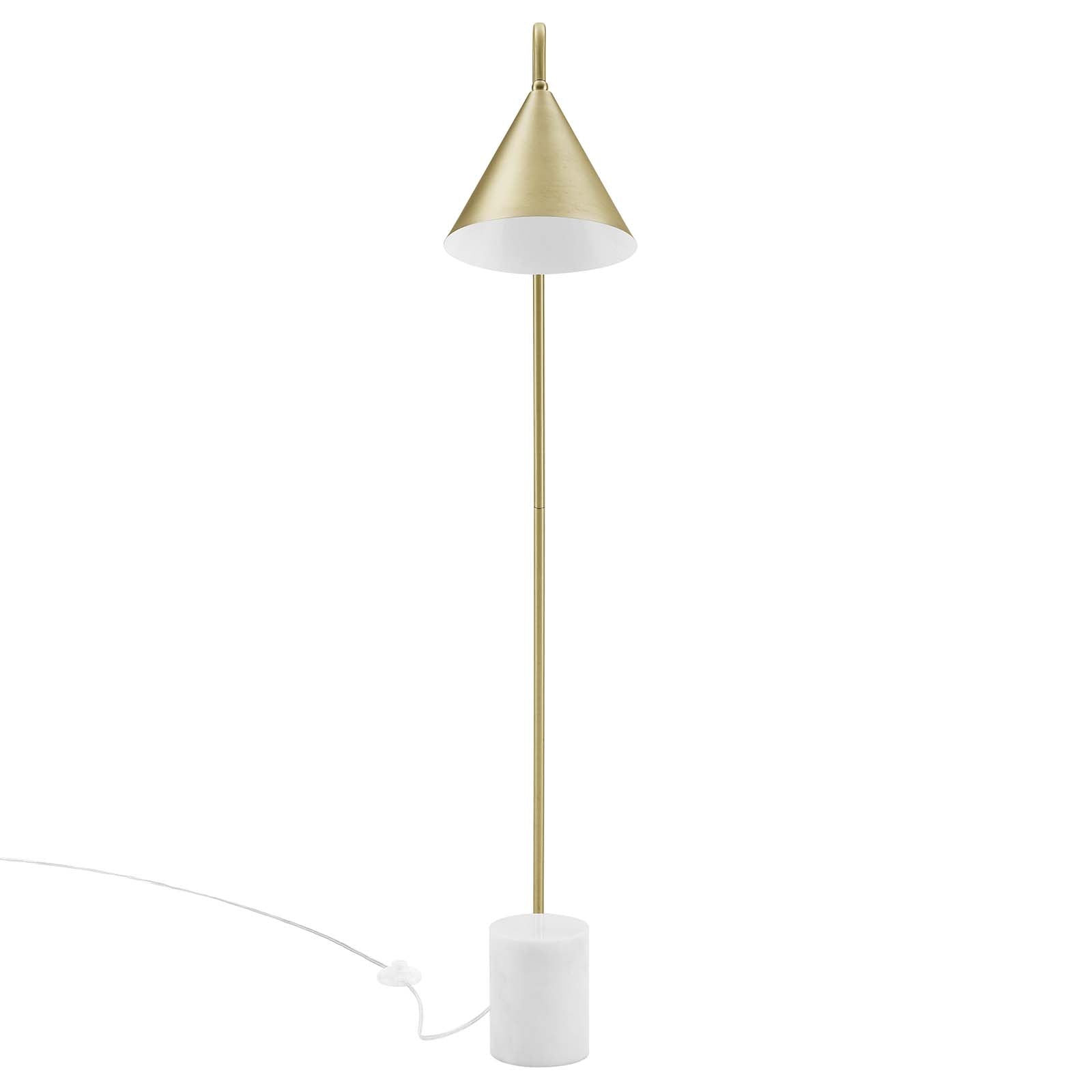 Ayla Marble Base Floor Lamp - East Shore Modern Home Furnishings