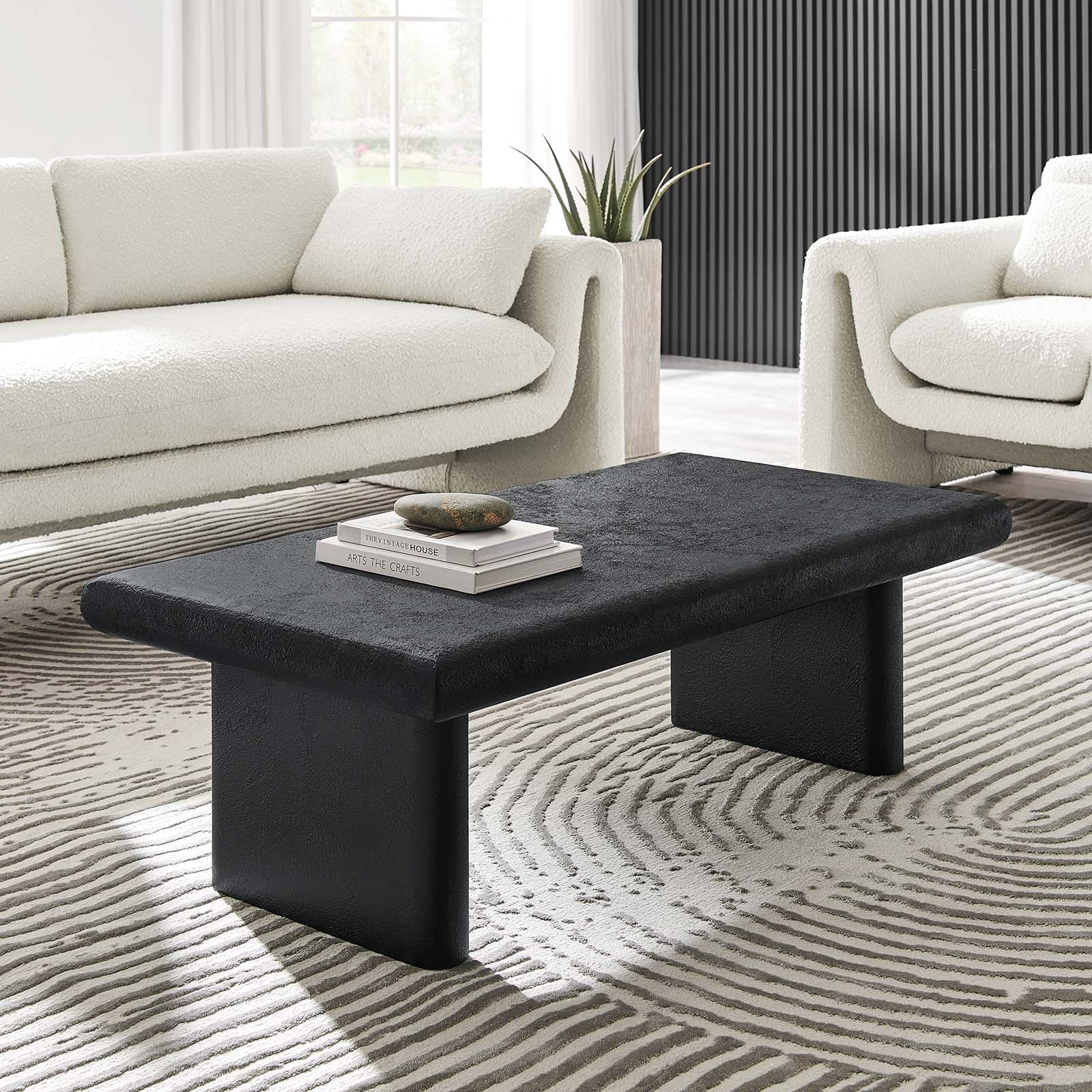 Relic Concrete Textured Coffee Table - East Shore Modern Home Furnishings