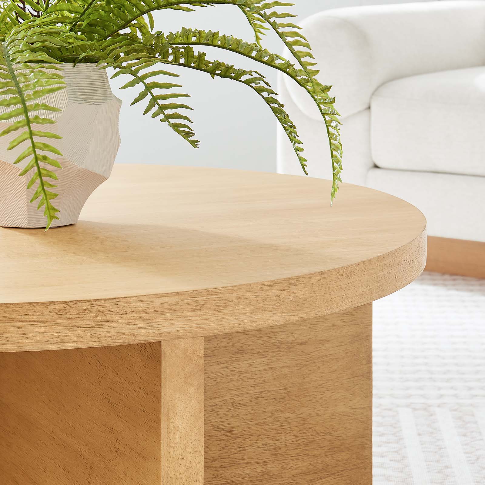 Silas Round Wood Coffee Table - East Shore Modern Home Furnishings
