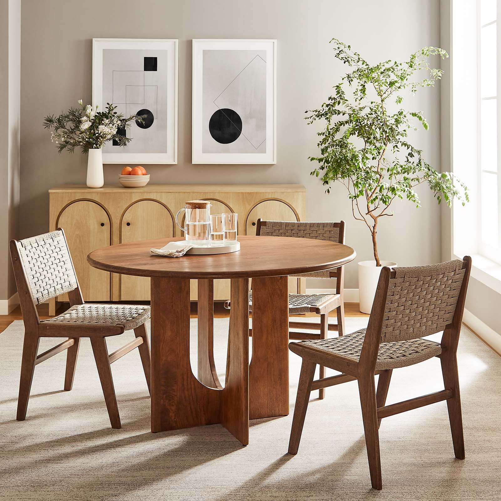 Rivian Round 48" Wood Dining Table - East Shore Modern Home Furnishings