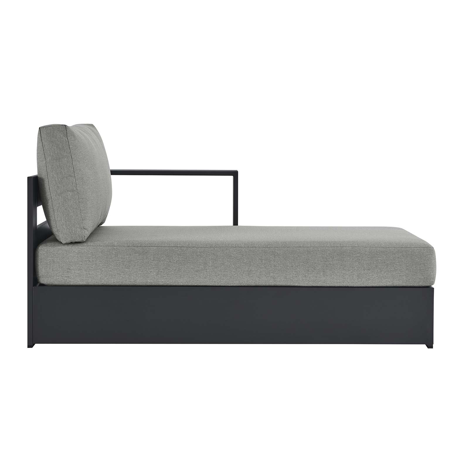 Tahoe Outdoor Patio Powder-Coated Aluminum Modular Right-Facing Chaise Lounge - East Shore Modern Home Furnishings