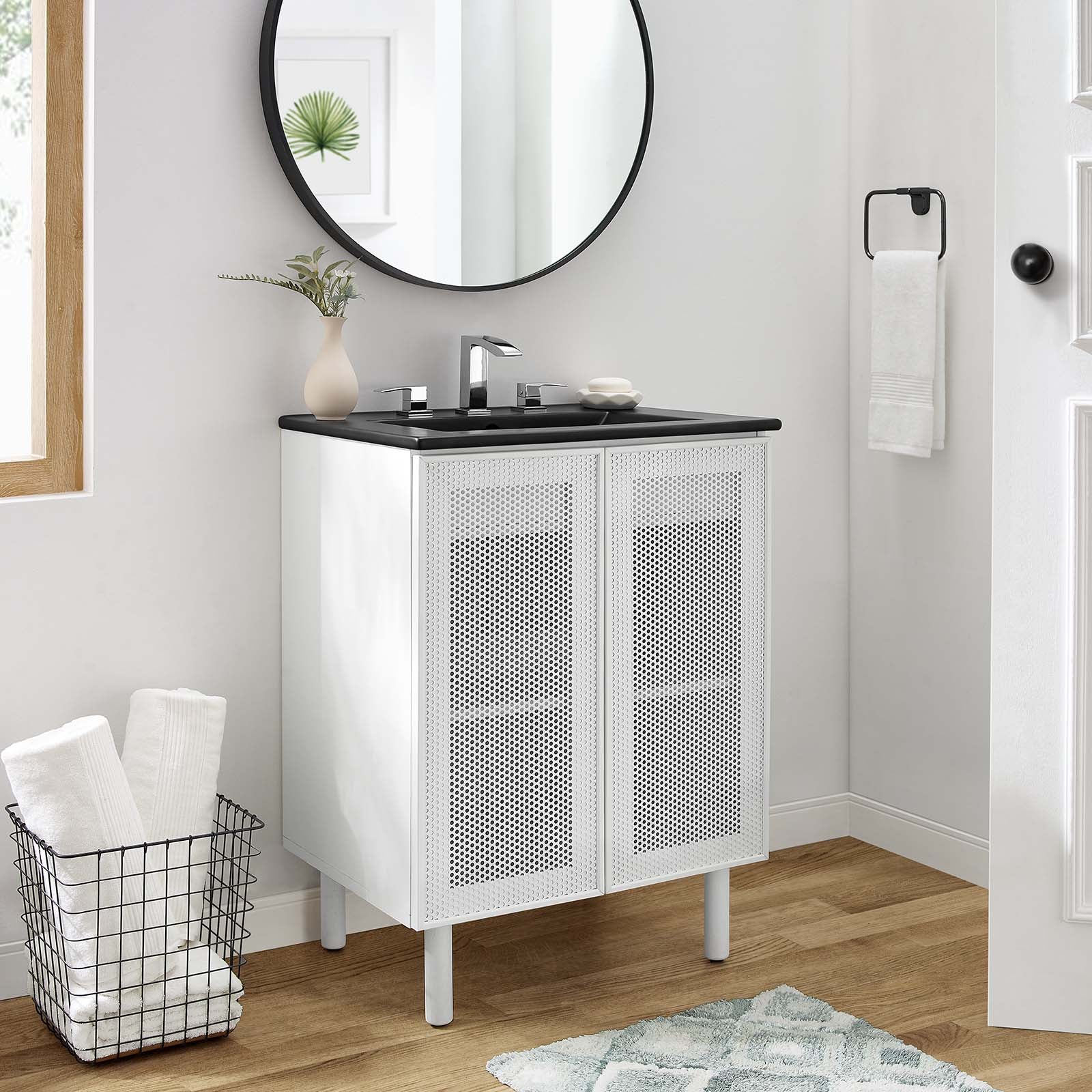 Calla 24" Perforated Metal Bathroom Vanity - East Shore Modern Home Furnishings