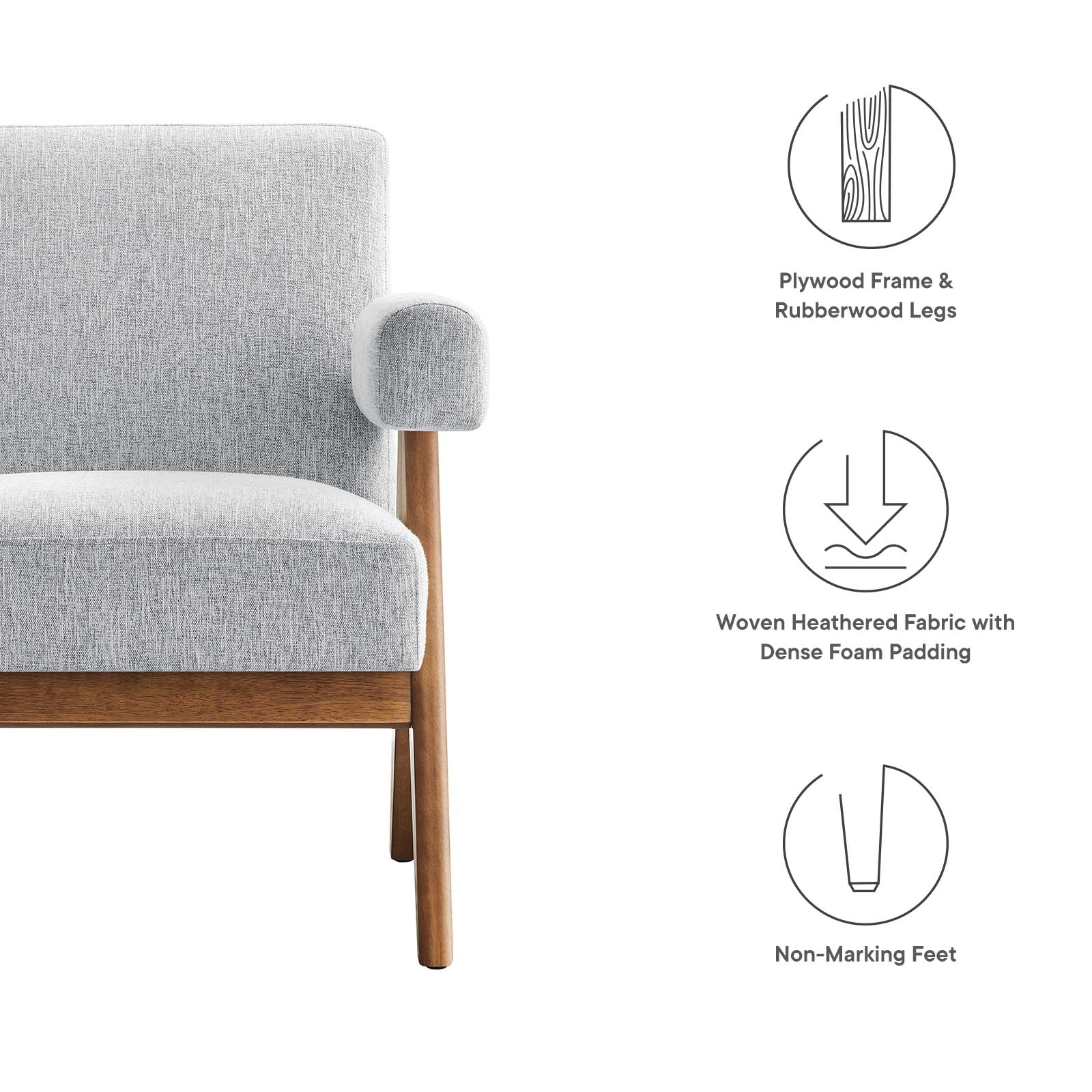 Lyra Fabric Armchair - Set of 2 - East Shore Modern Home Furnishings