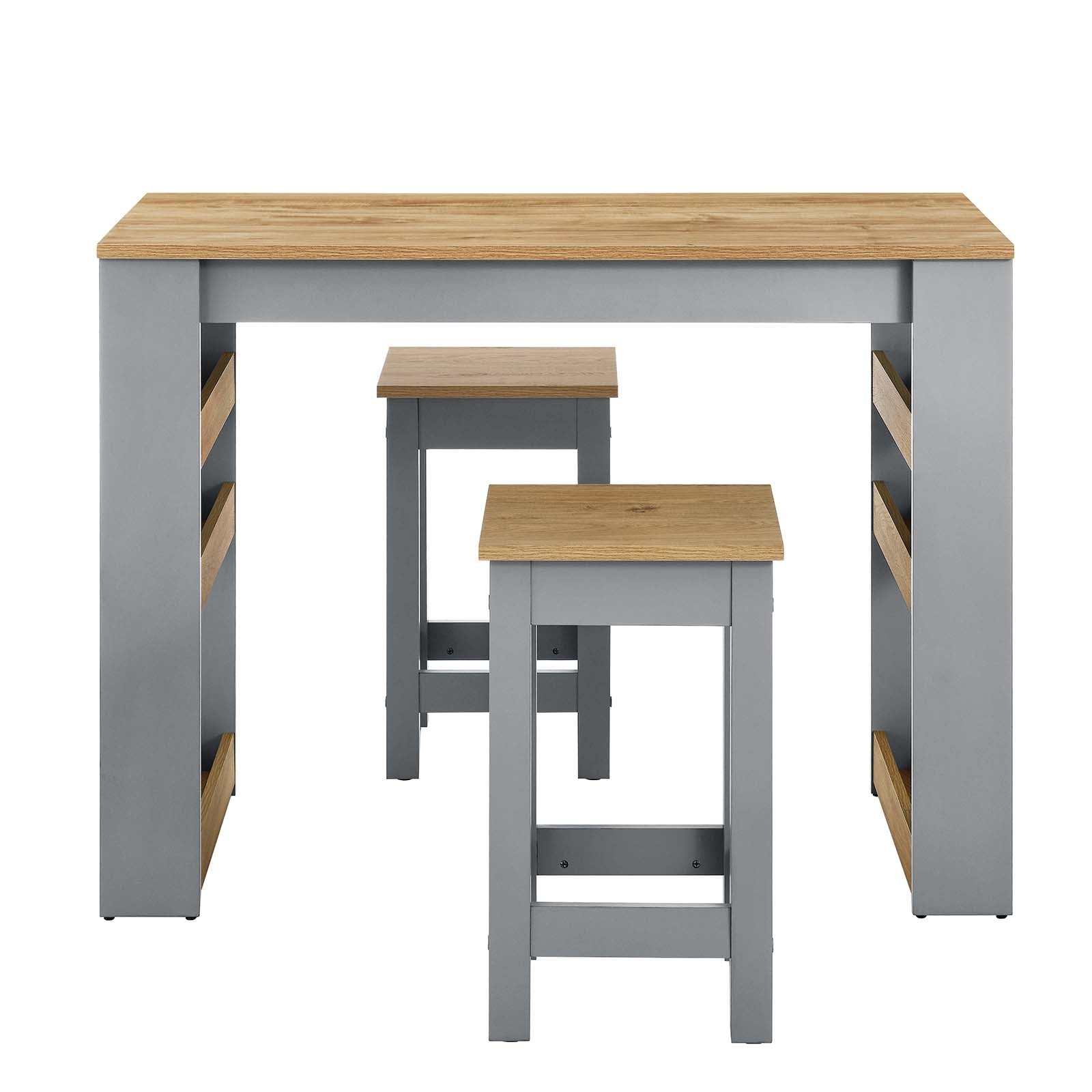 Galley 3-Piece Kitchen Island and Stool Set - East Shore Modern Home Furnishings