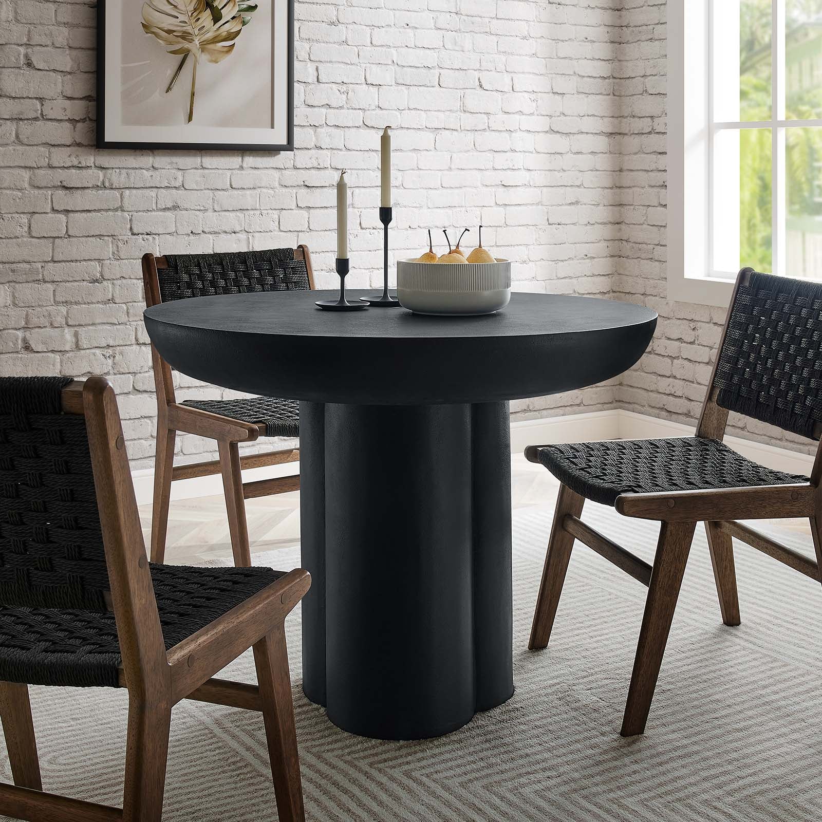 Caspian 40" Round Concrete Dining Table - East Shore Modern Home Furnishings