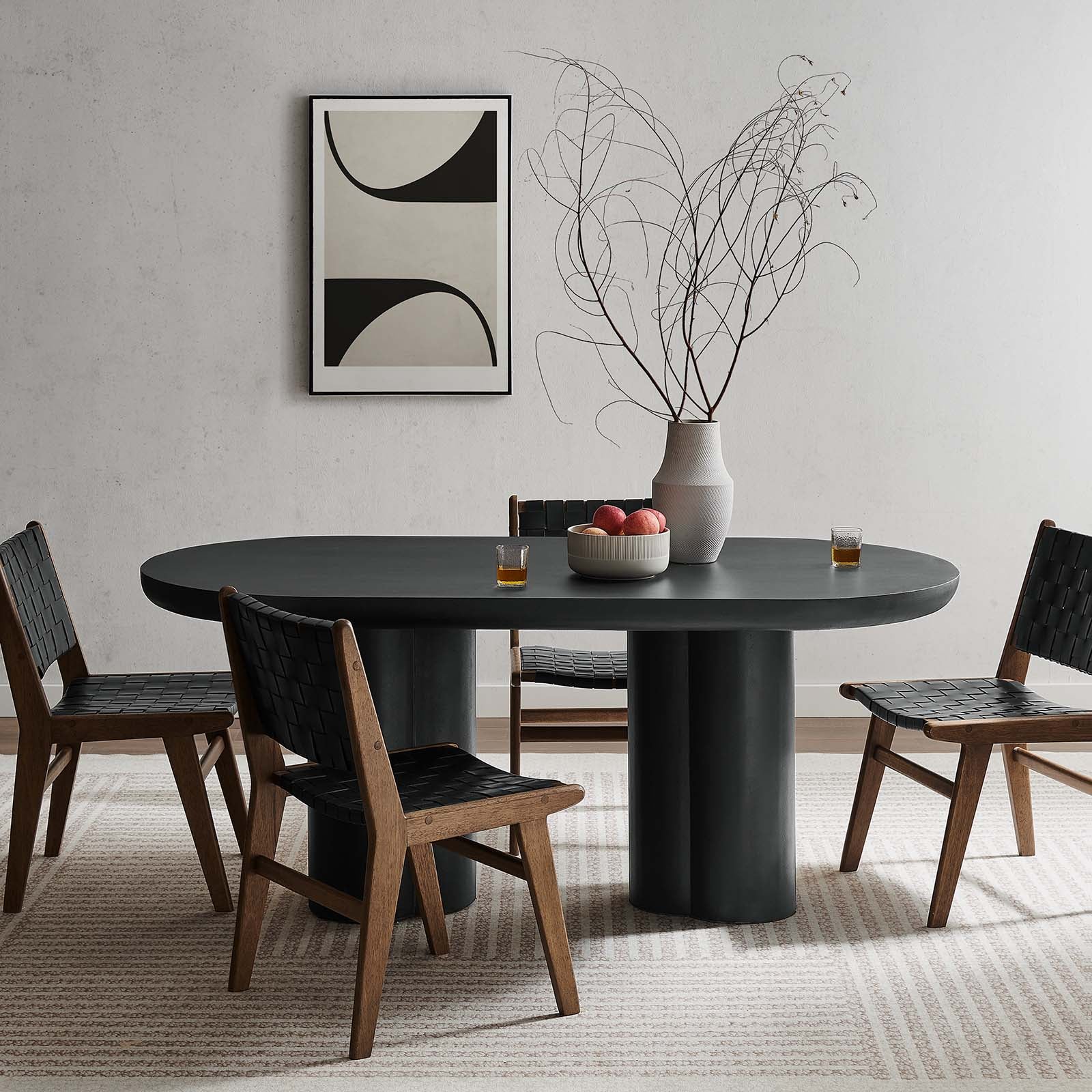Caspian 72" Oval Concrete Dining Table - East Shore Modern Home Furnishings